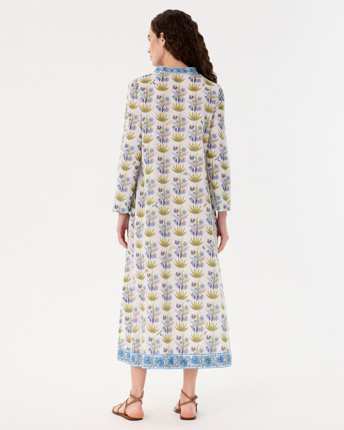 Giada Caftan in Celestine Flower Print