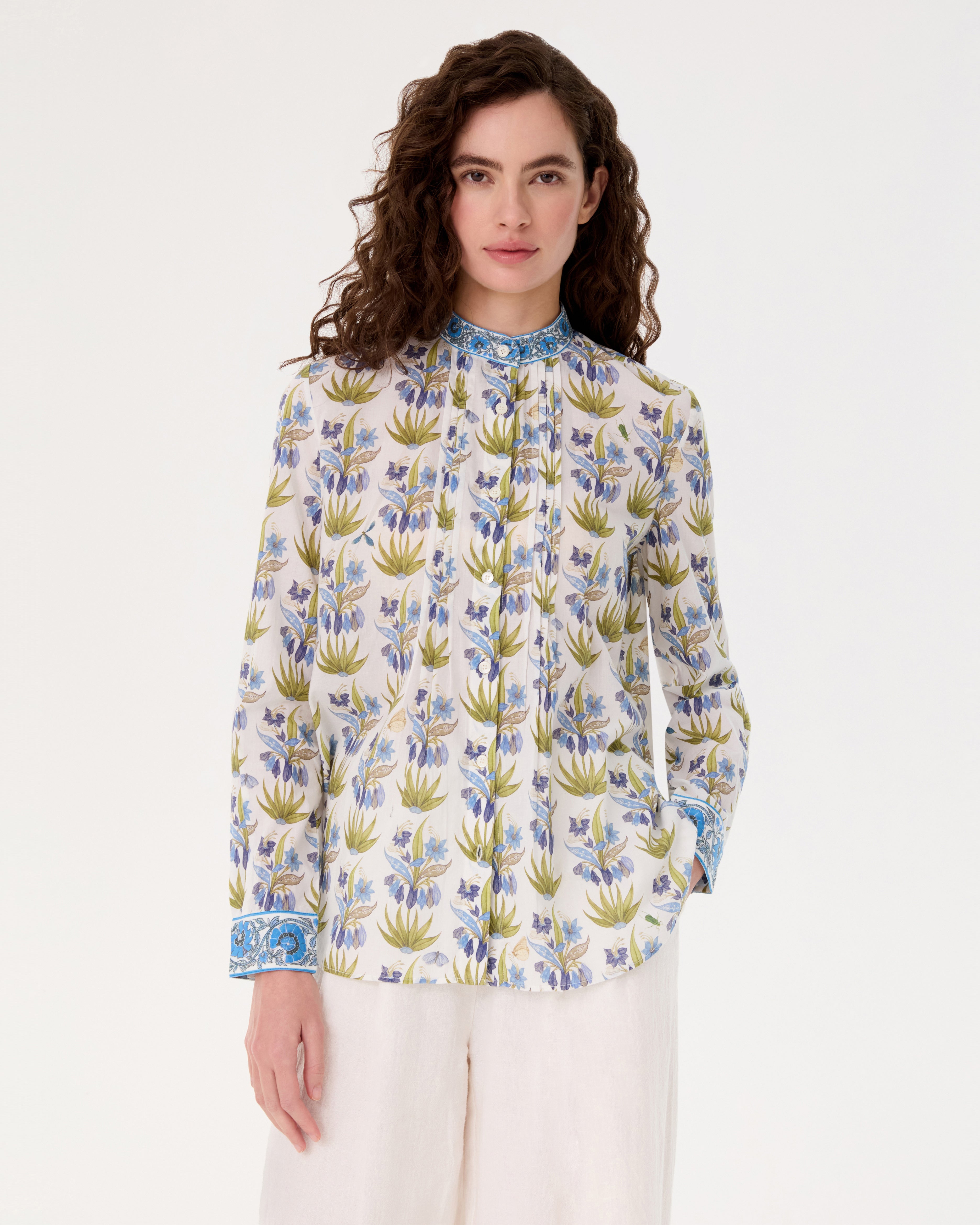 Chiara Shirt in Celestine Flower Print