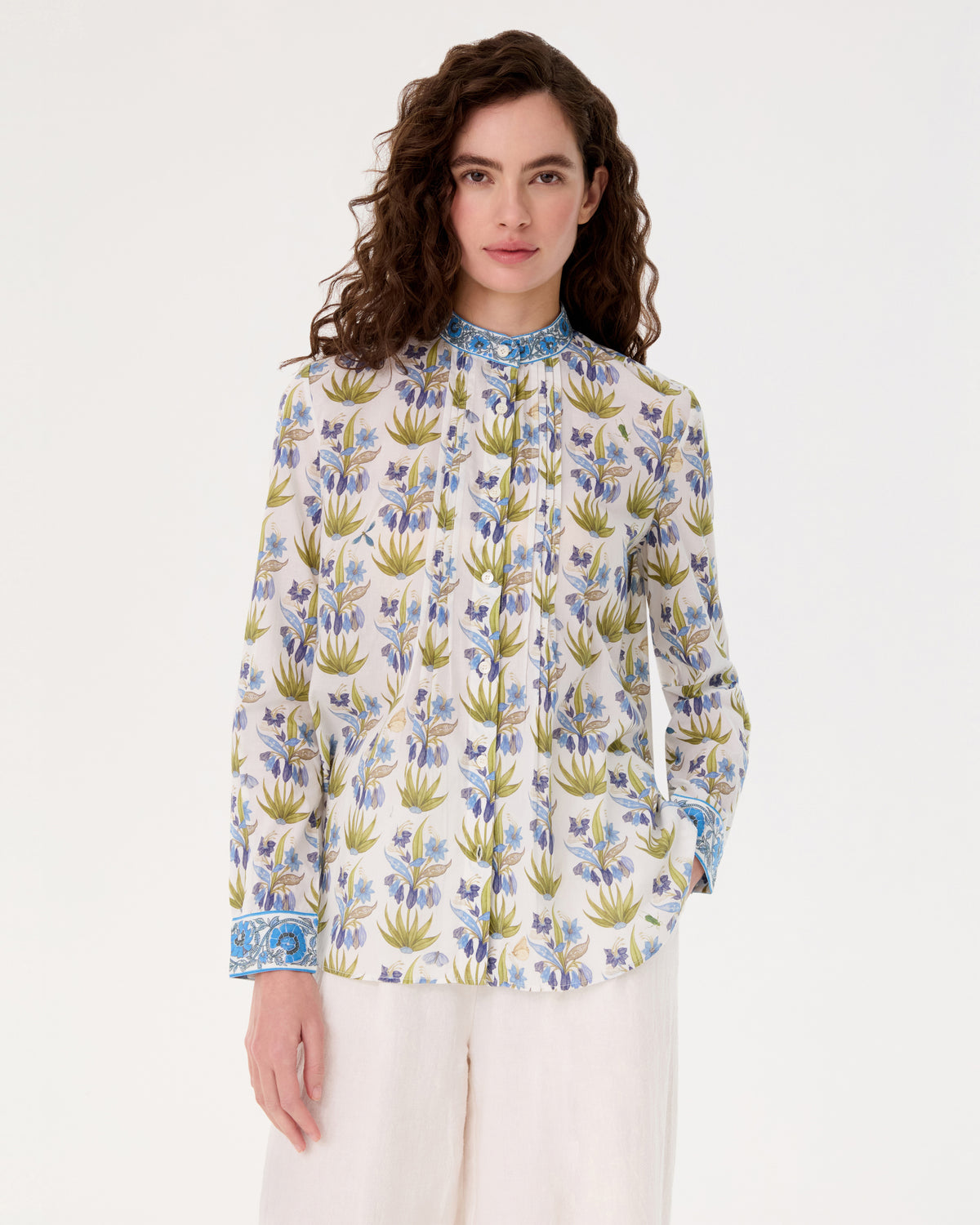 Chiara Shirt in Celestine Flower Print
