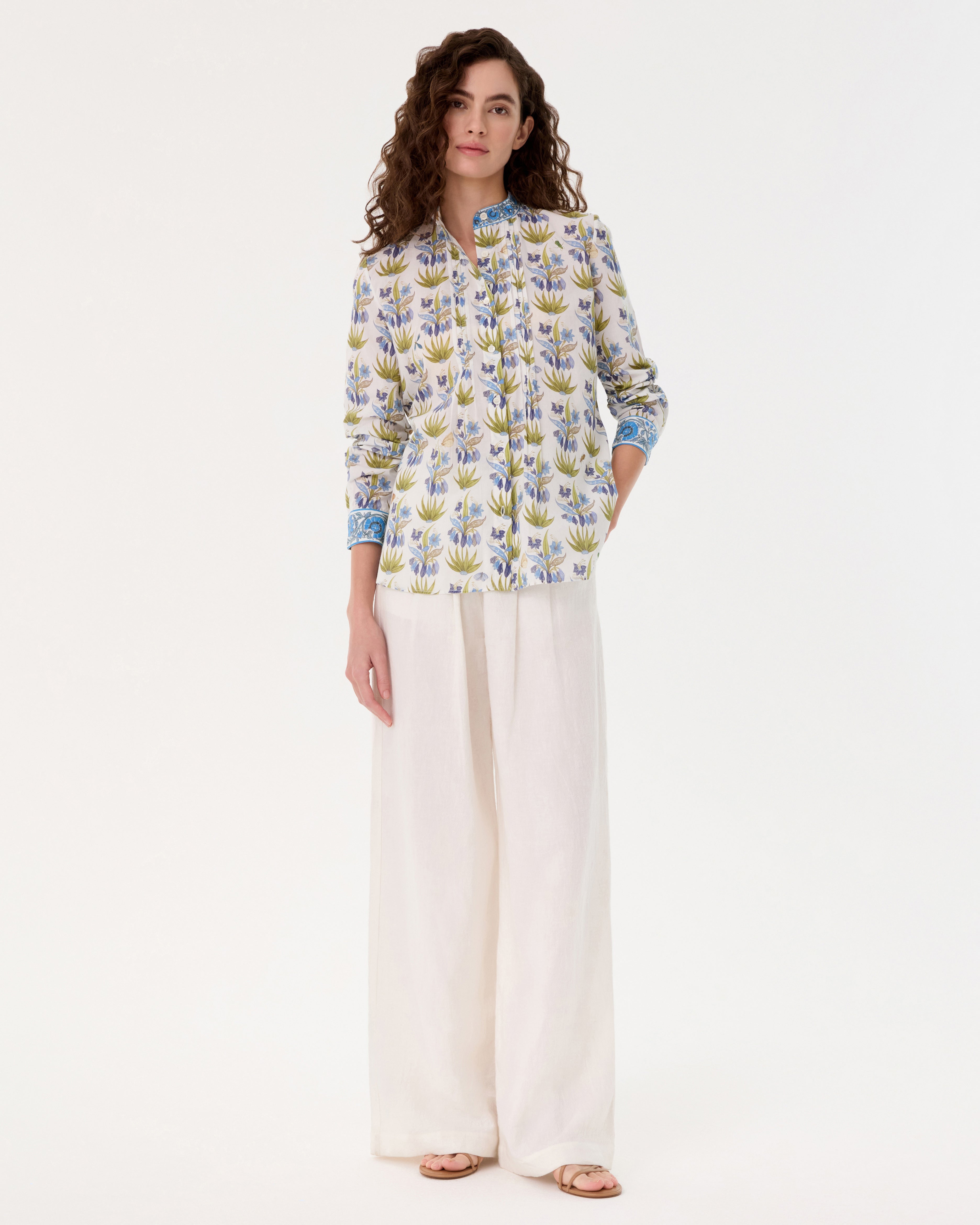 Chiara Shirt in Celestine Flower Print