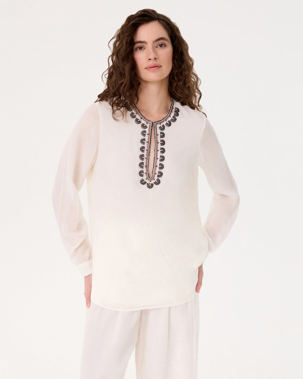 Irene Blouse in Embroidery Beads