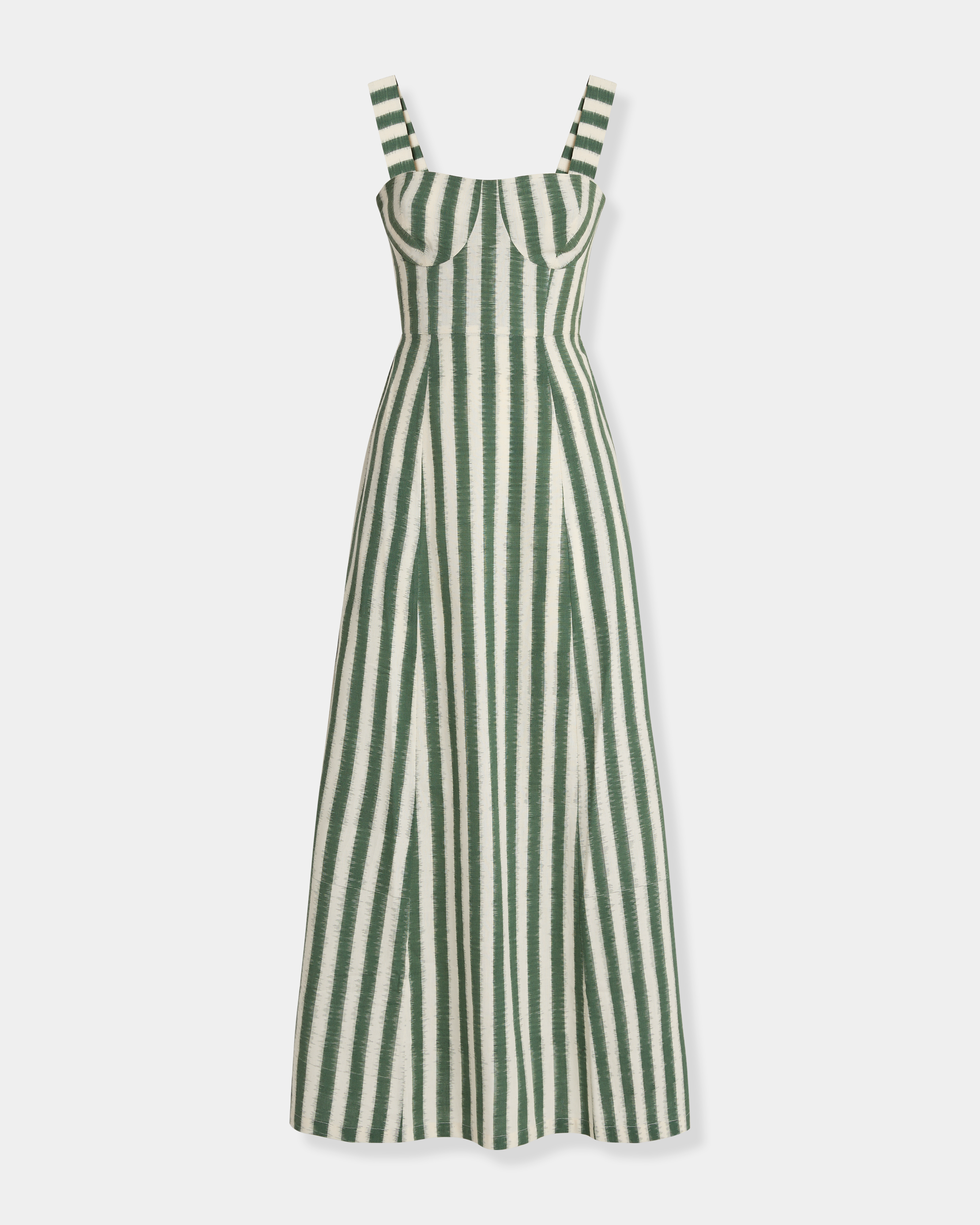 Azzurra Dress in Ikat Stripes