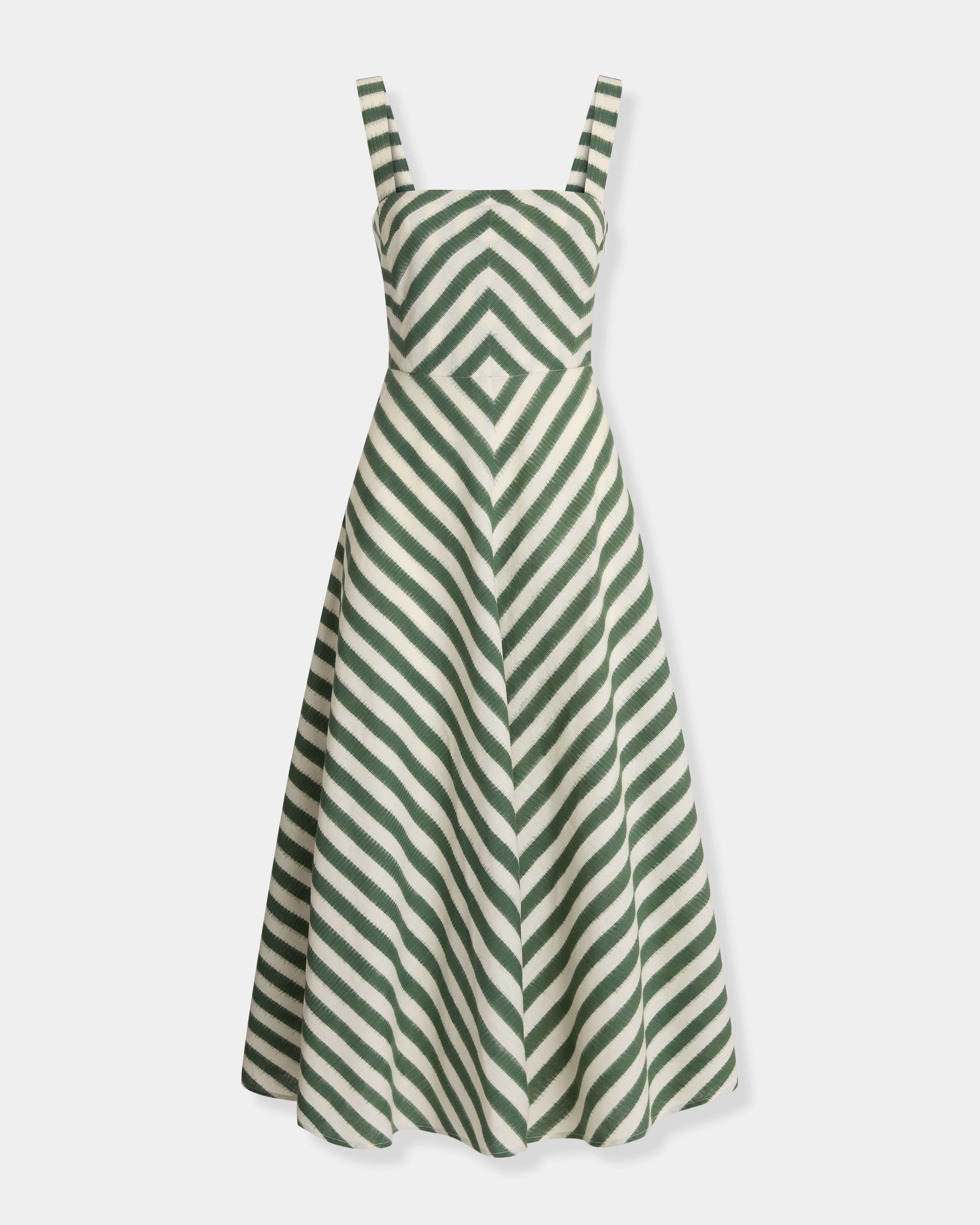 Margherita Dress in Ikat Stripes