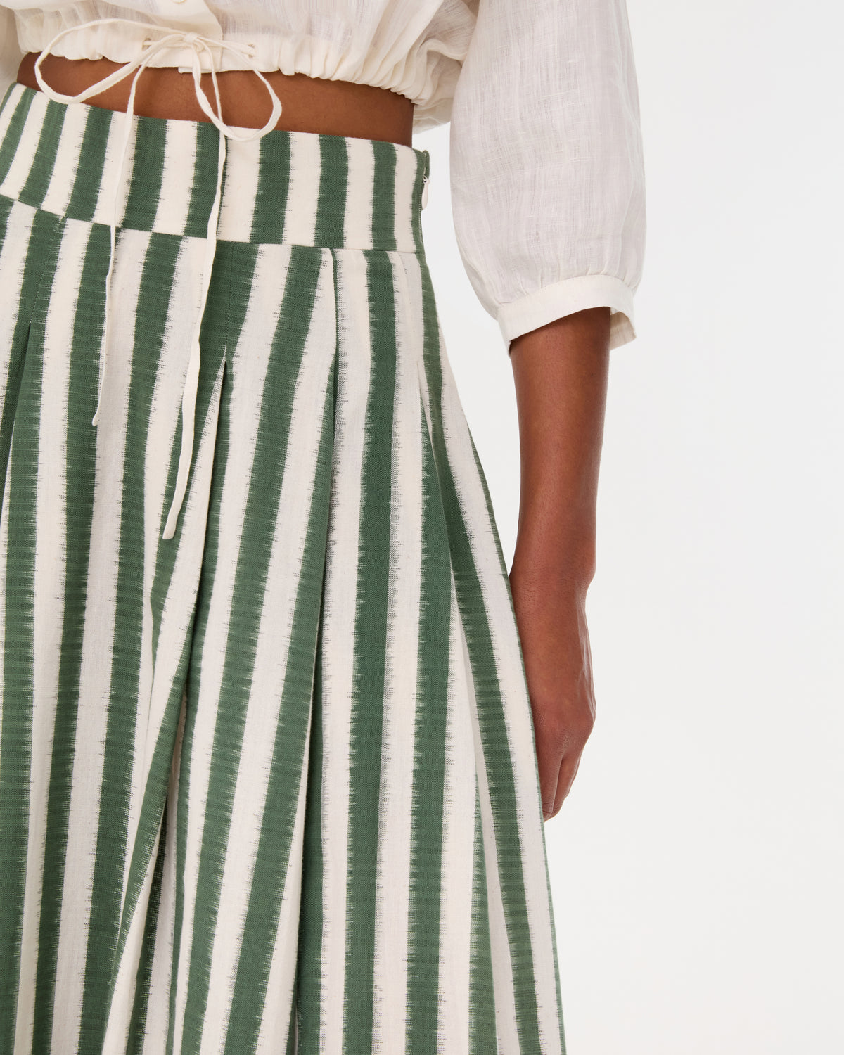Flaminia Skirt in Ikat Stripes