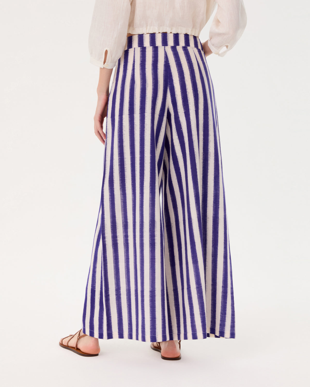 Adele Trousers in Ikat Stripes