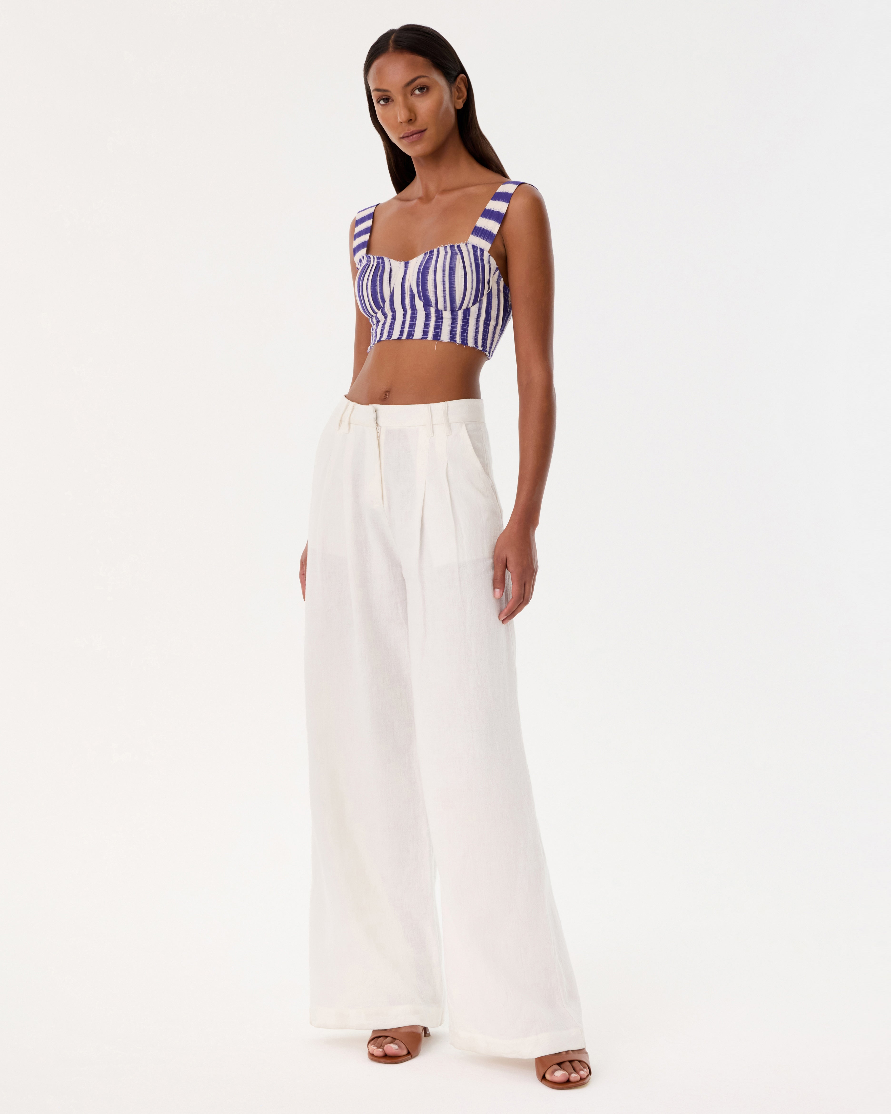 Dalia Top in Ikat Stripes