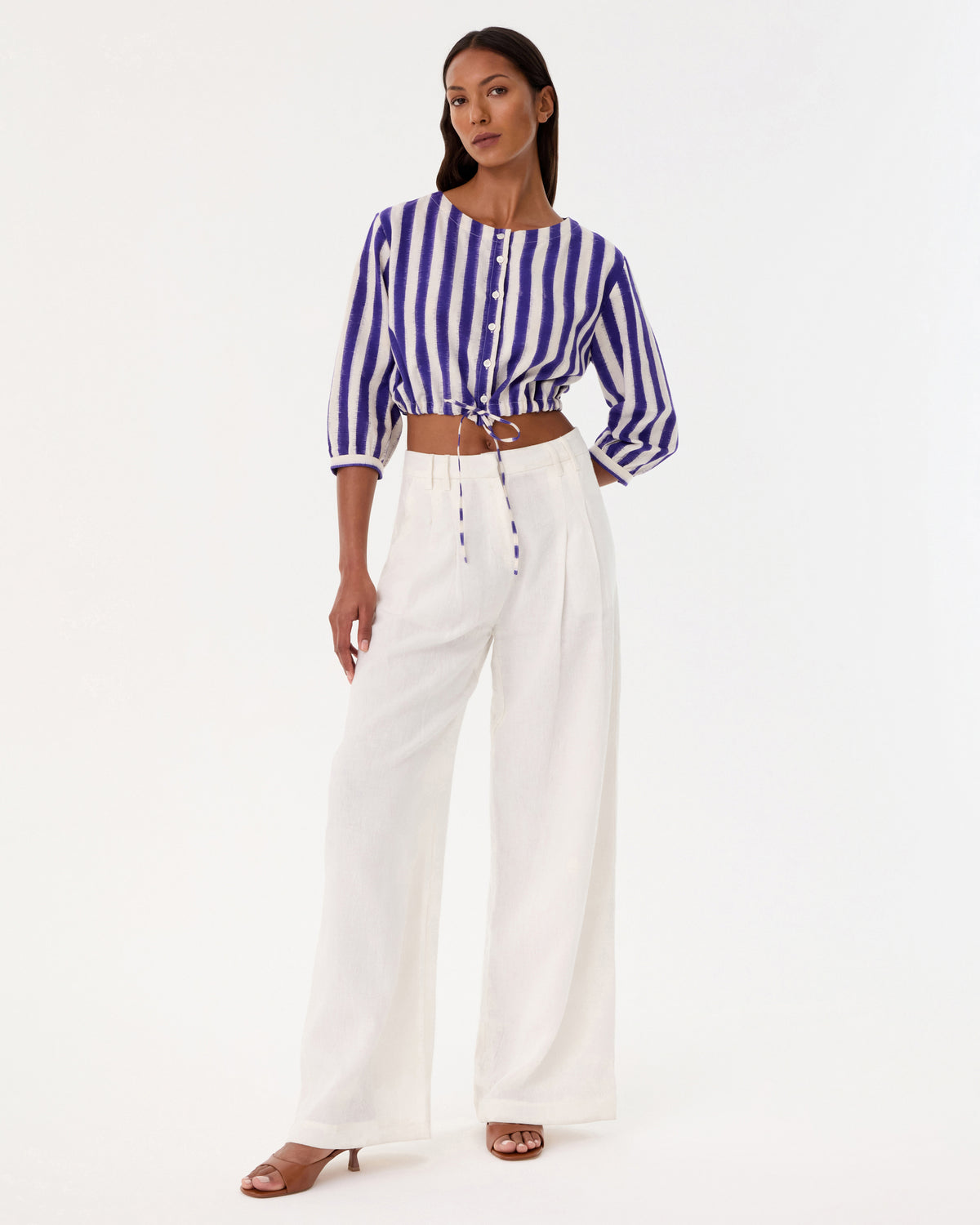 New Jinny Top in Ikat Stripes
