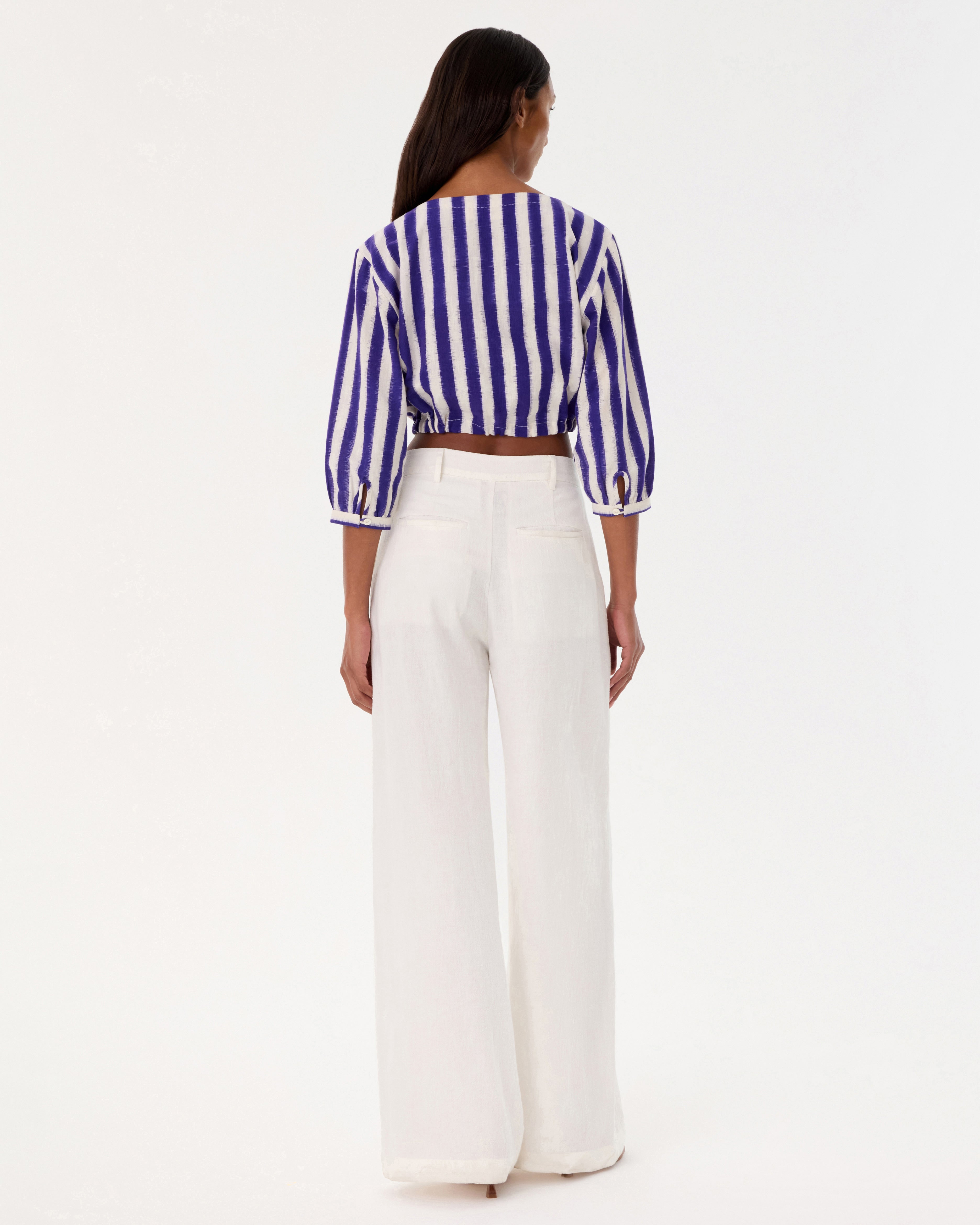 New Jinny Top in Ikat Stripes