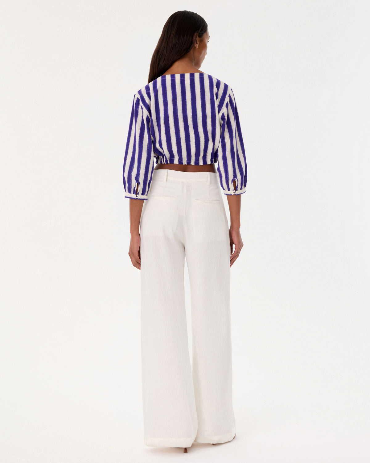 New Jinny Top in Ikat Stripes