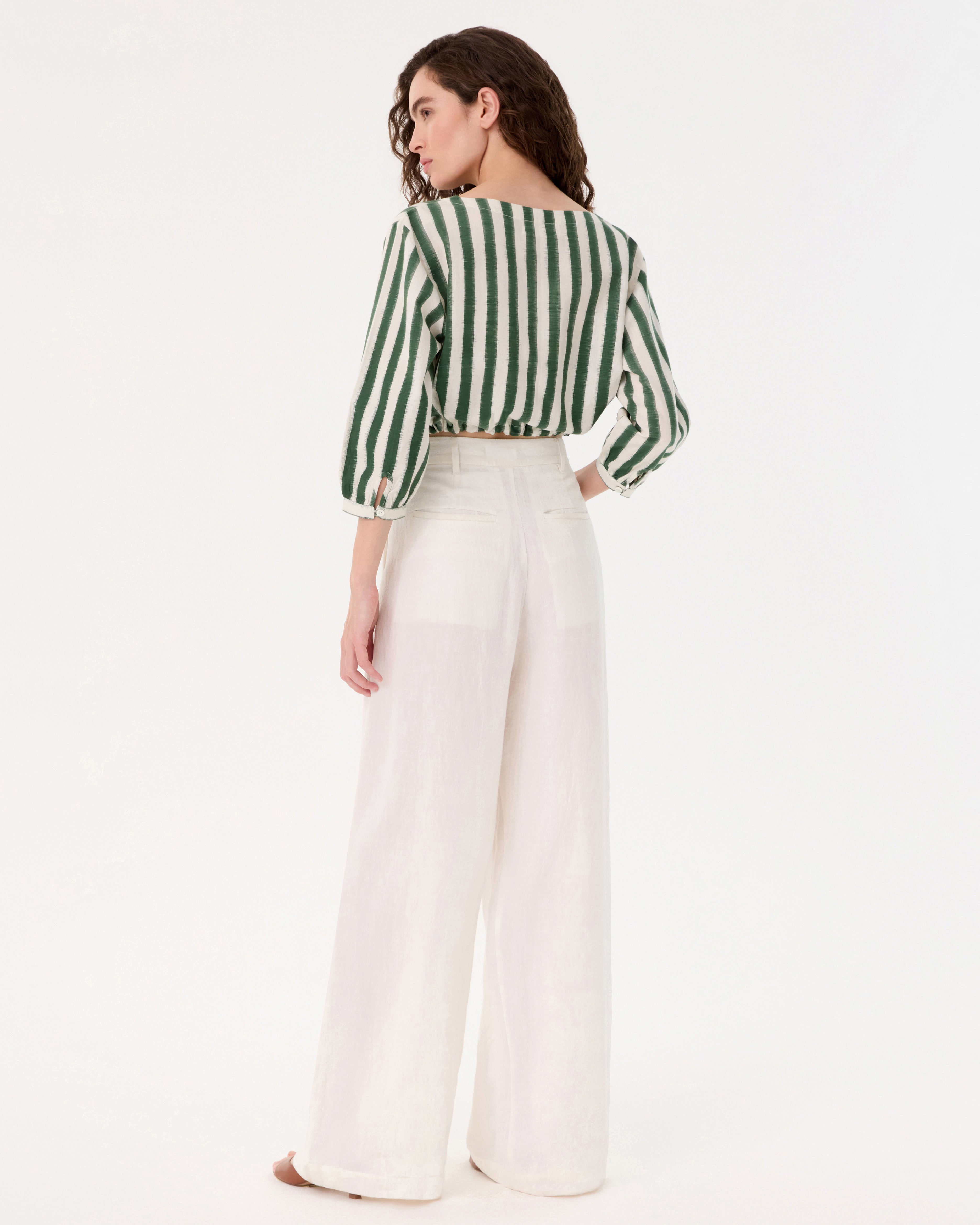 New Jinny Top in Ikat Stripes
