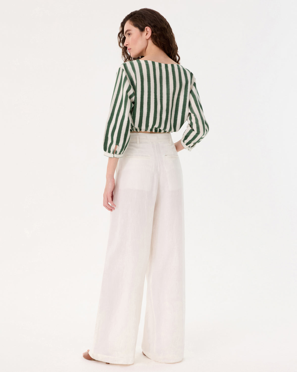 New Jinny Top in Ikat Stripes