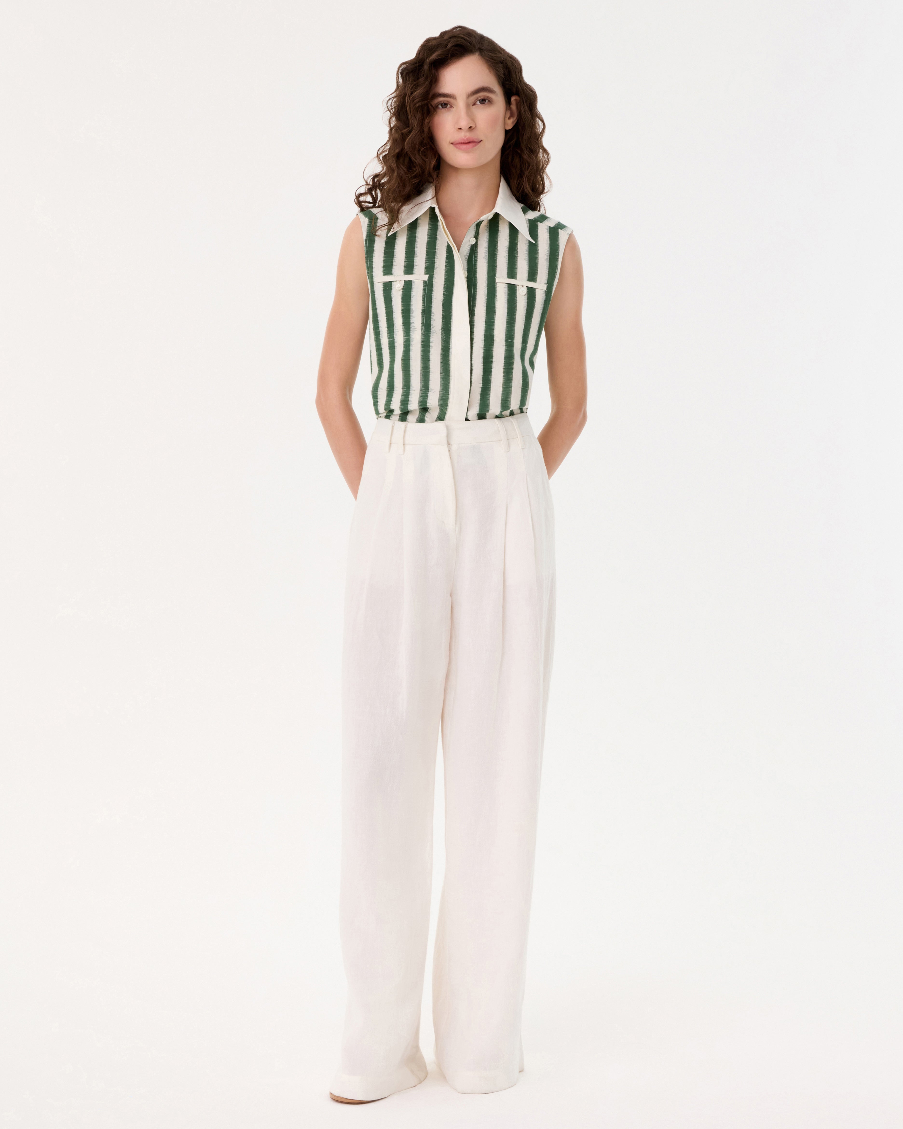 Ylenia Top in Ikat Stripes