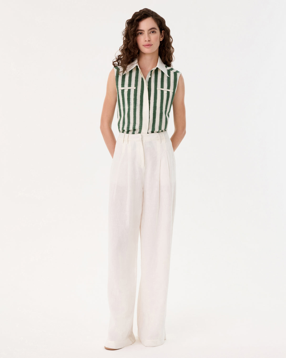 Ylenia Top in Ikat Stripes