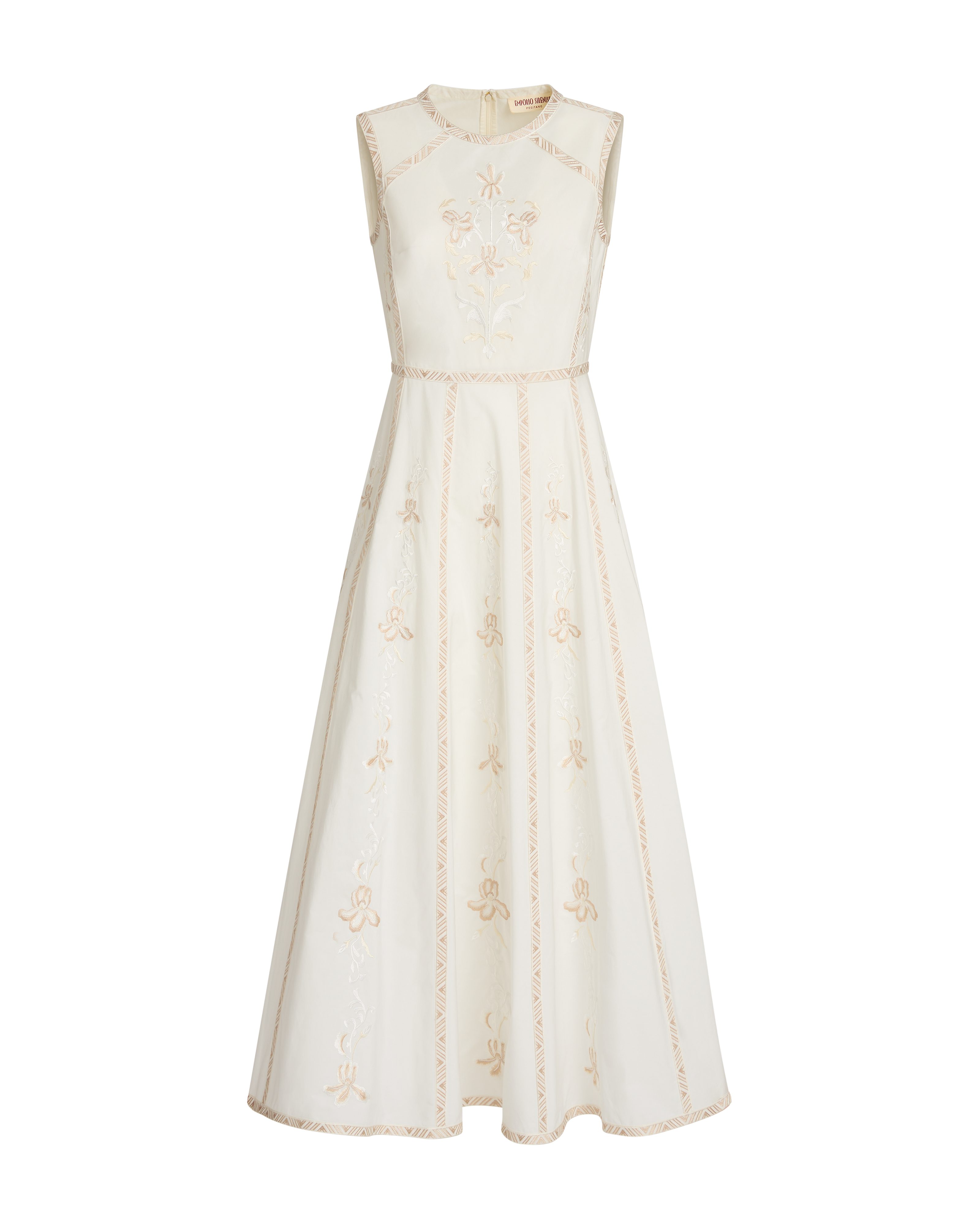 Clodette Dress with Iris Embroidery