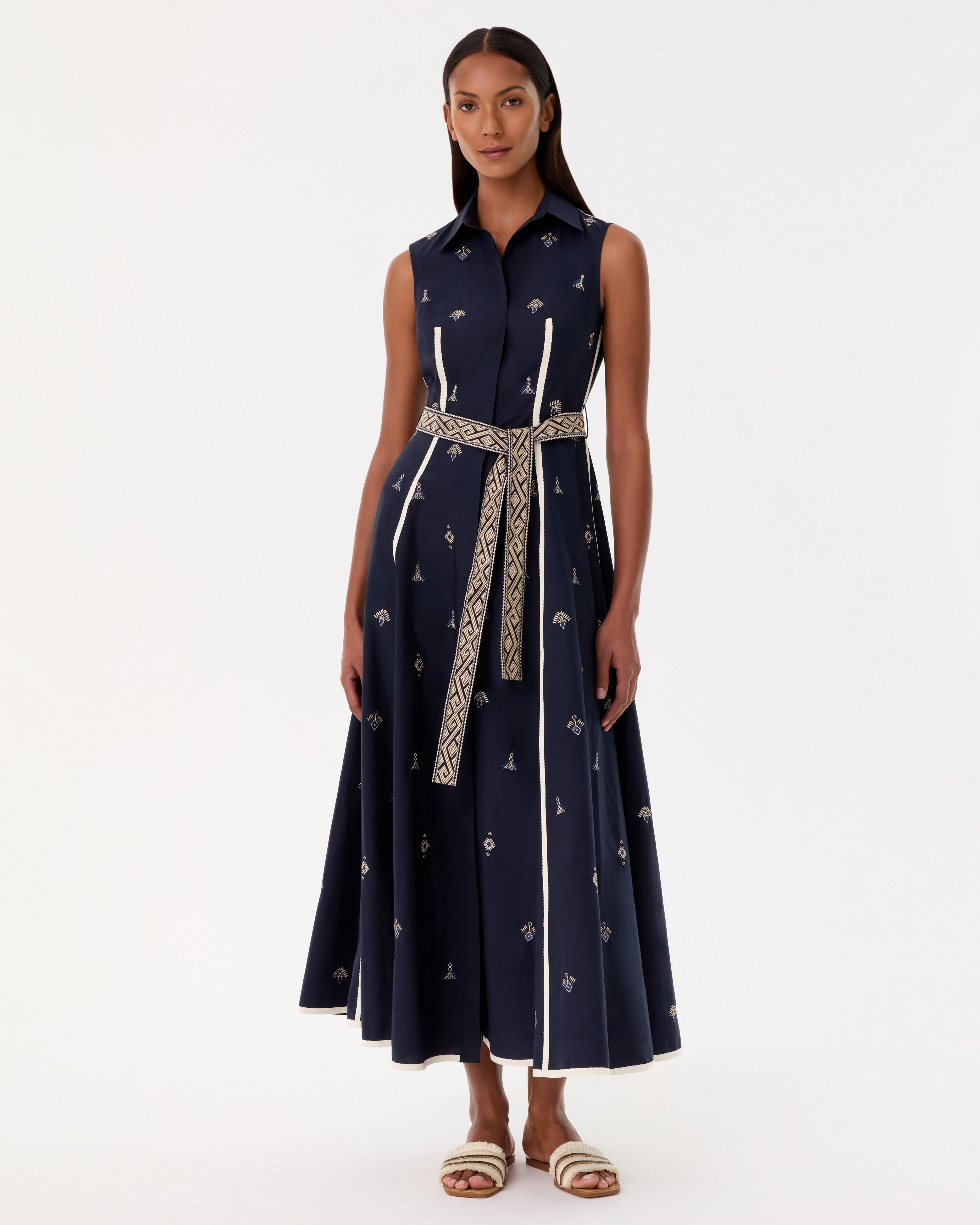 Miralda Dress with Iris Embroidery