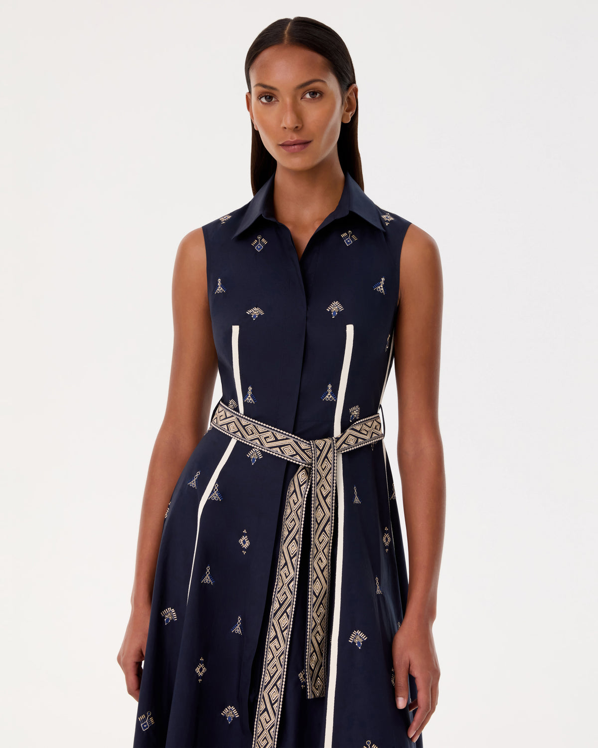 Miralda Dress with Iris Embroidery