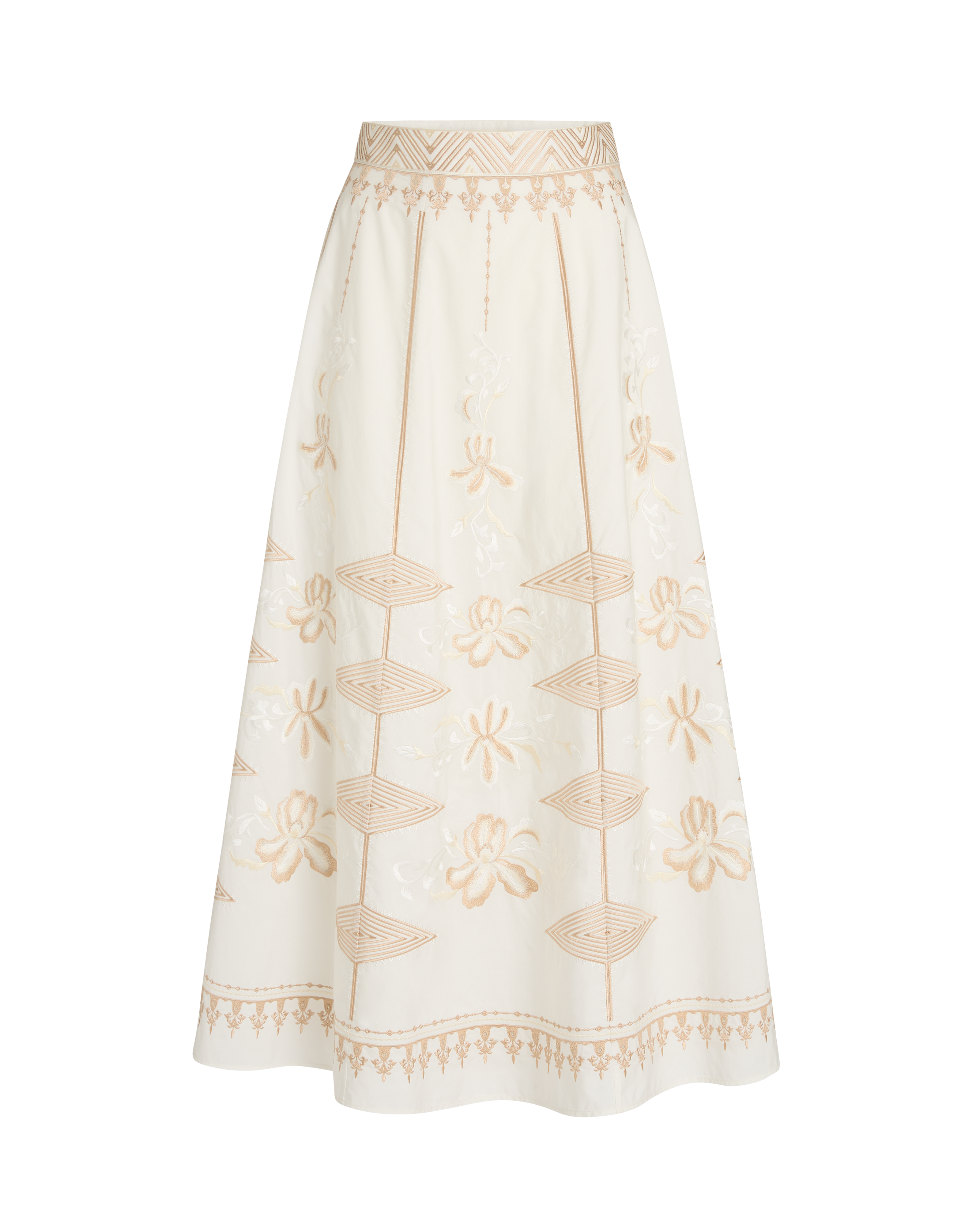 New Camille Skirt with Iris Embroidery