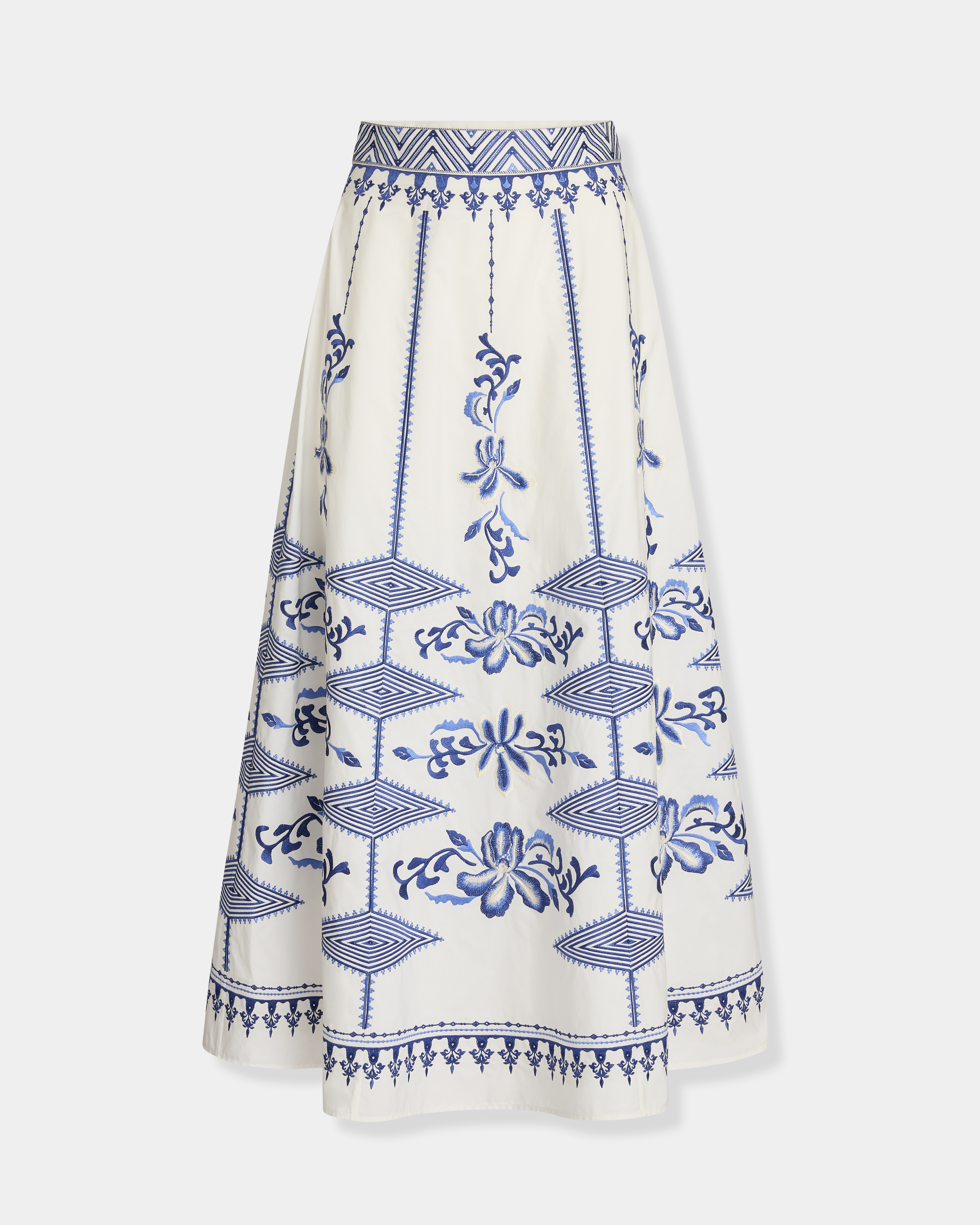 New Camille Skirt with Iris Embroidery