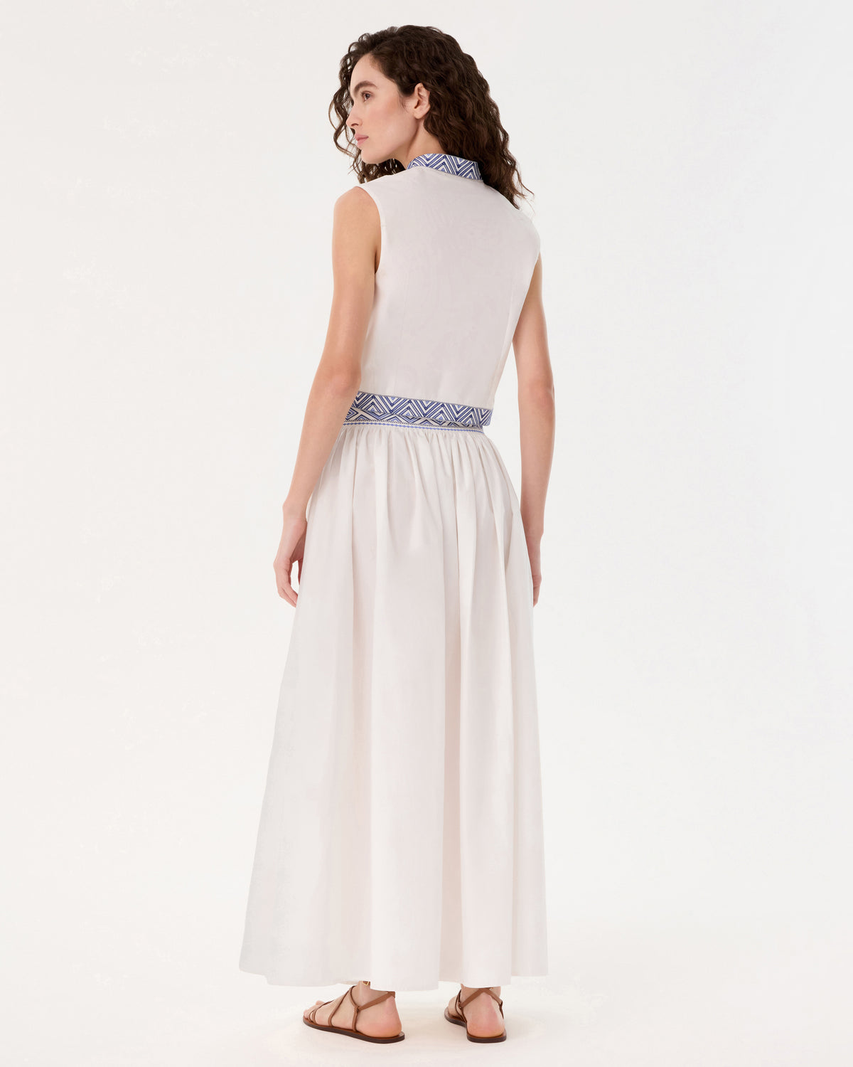 Ombretta Skirt with Iris Embroidery