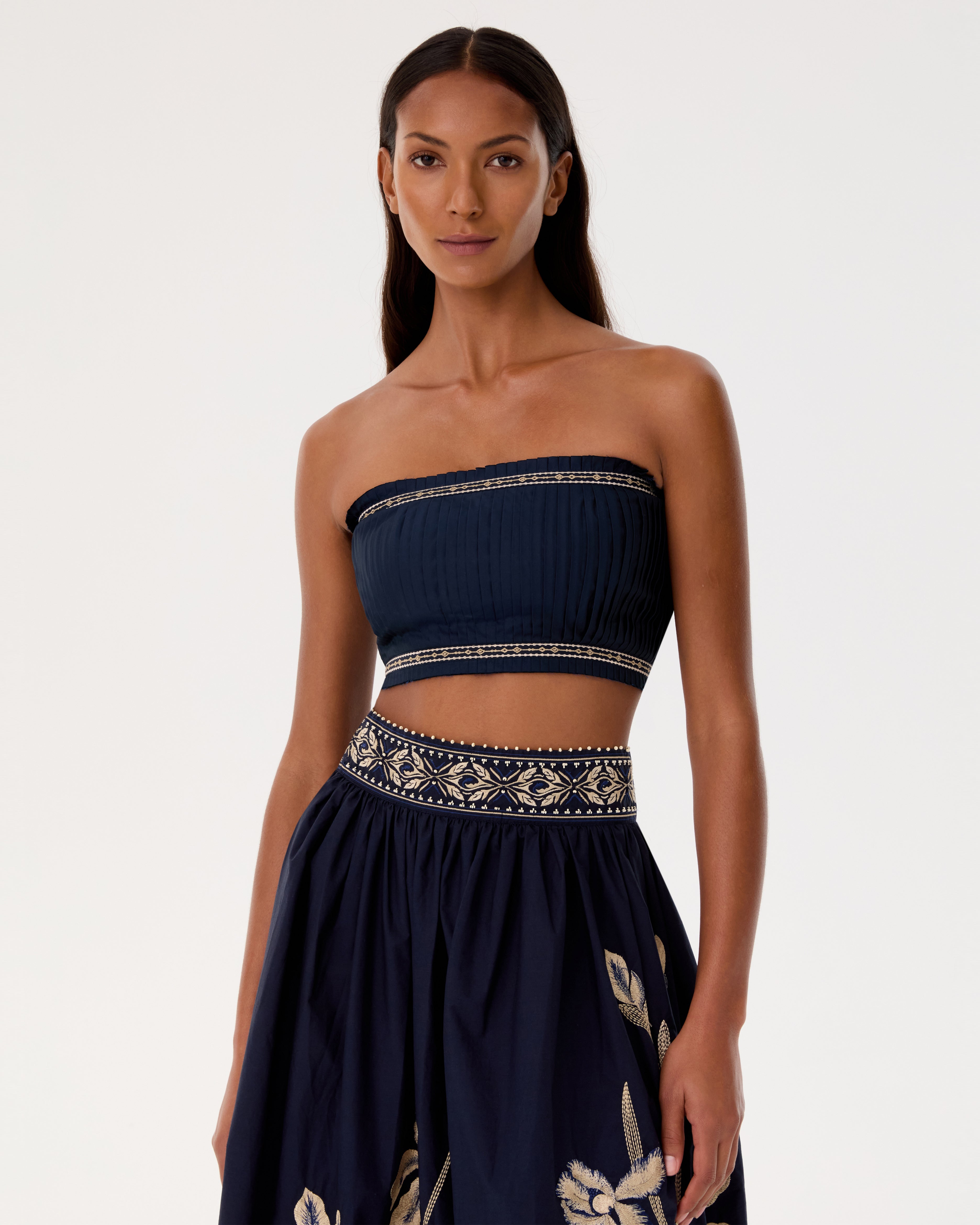 Flavia Top with Iris Embroidery