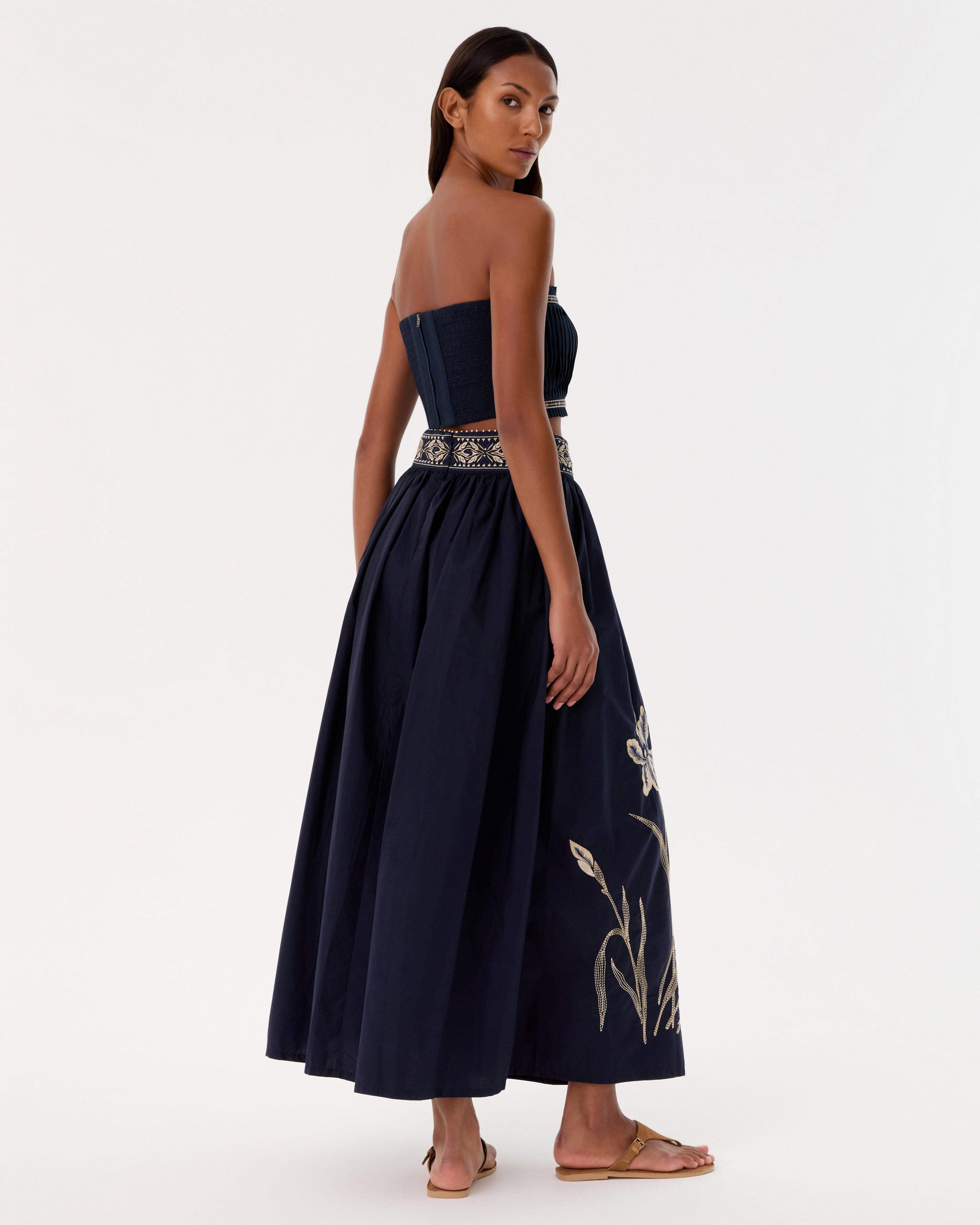 Flavia Top with Iris Embroidery