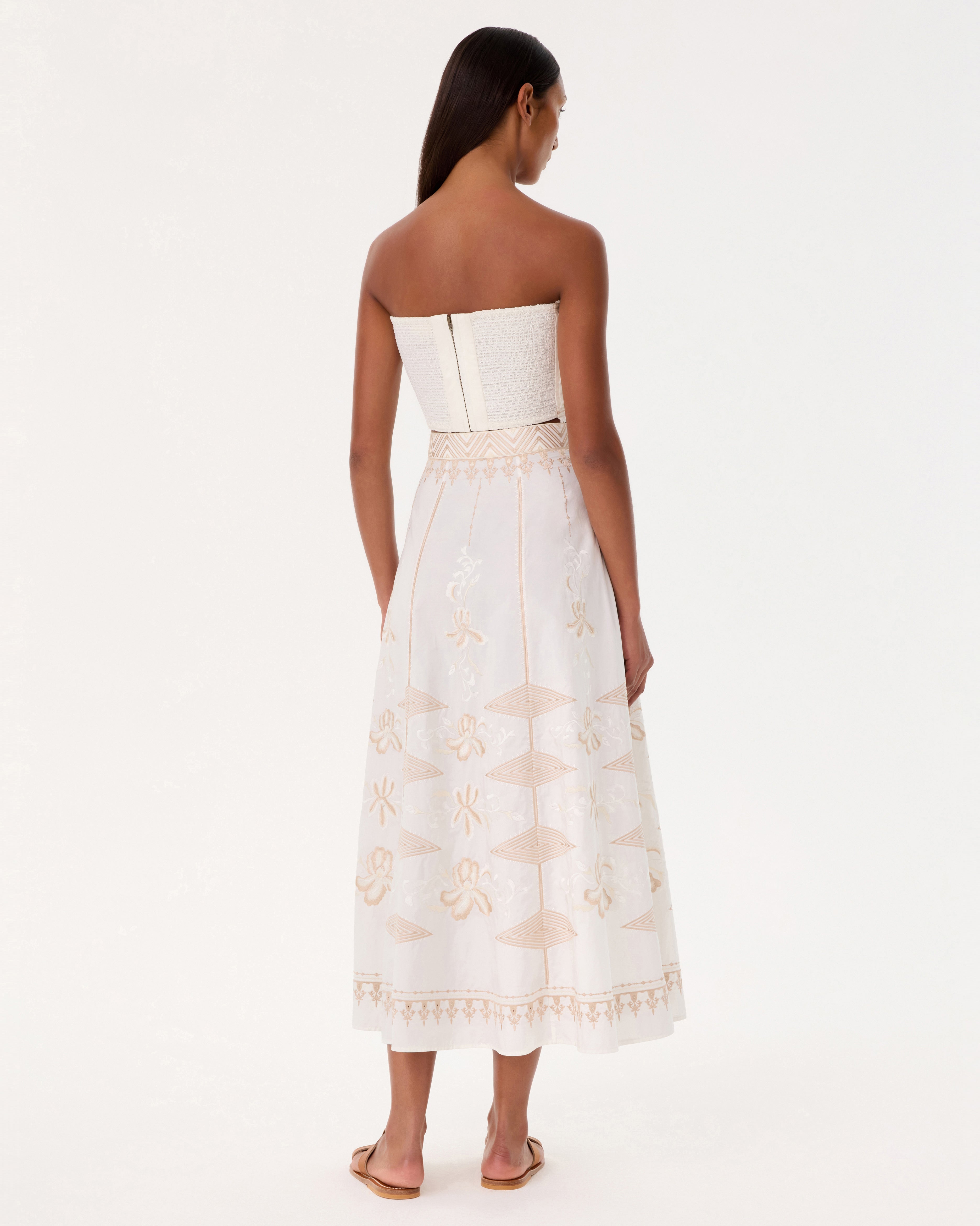 Flavia Top with Iris Embroidery