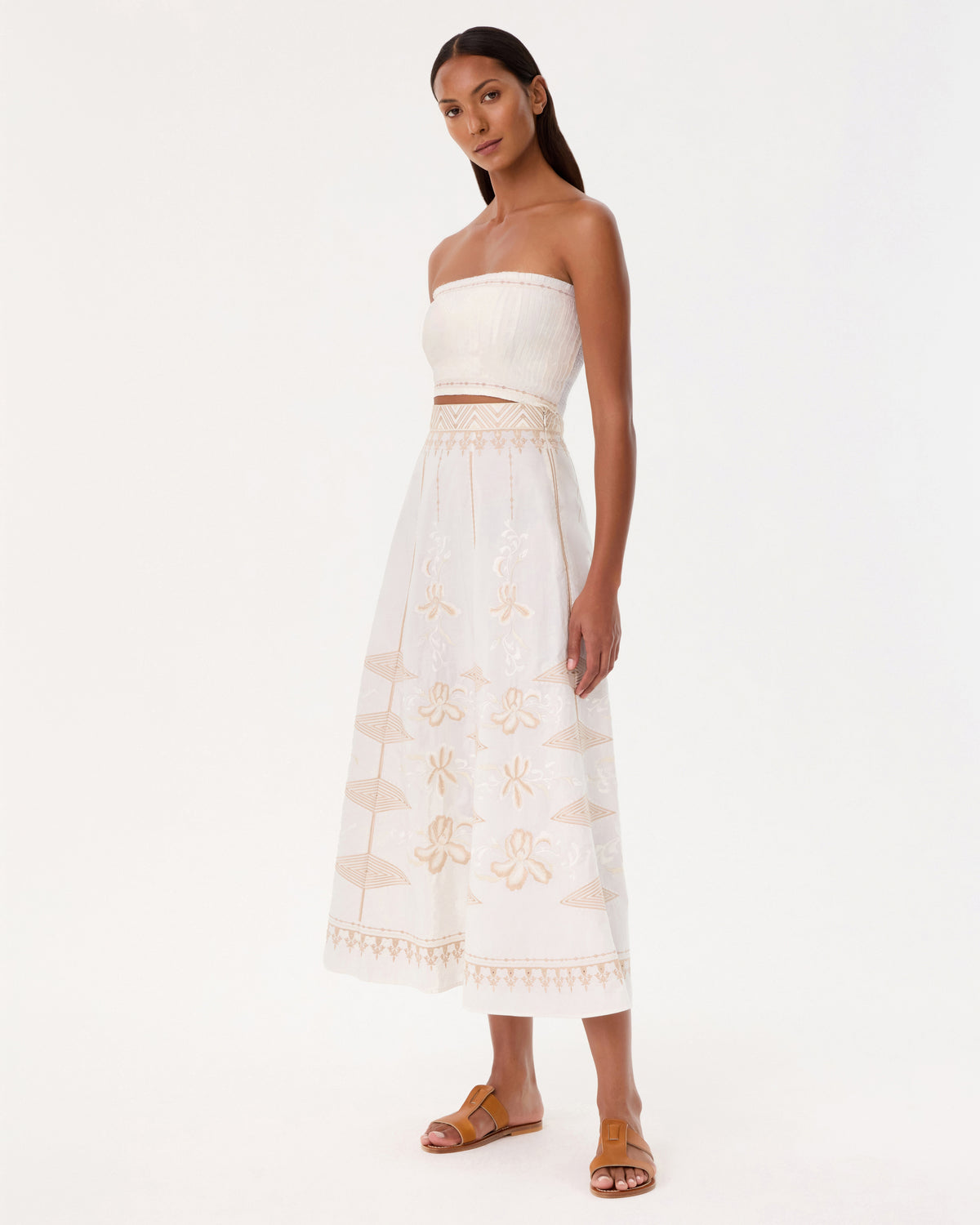 Flavia Top with Iris Embroidery