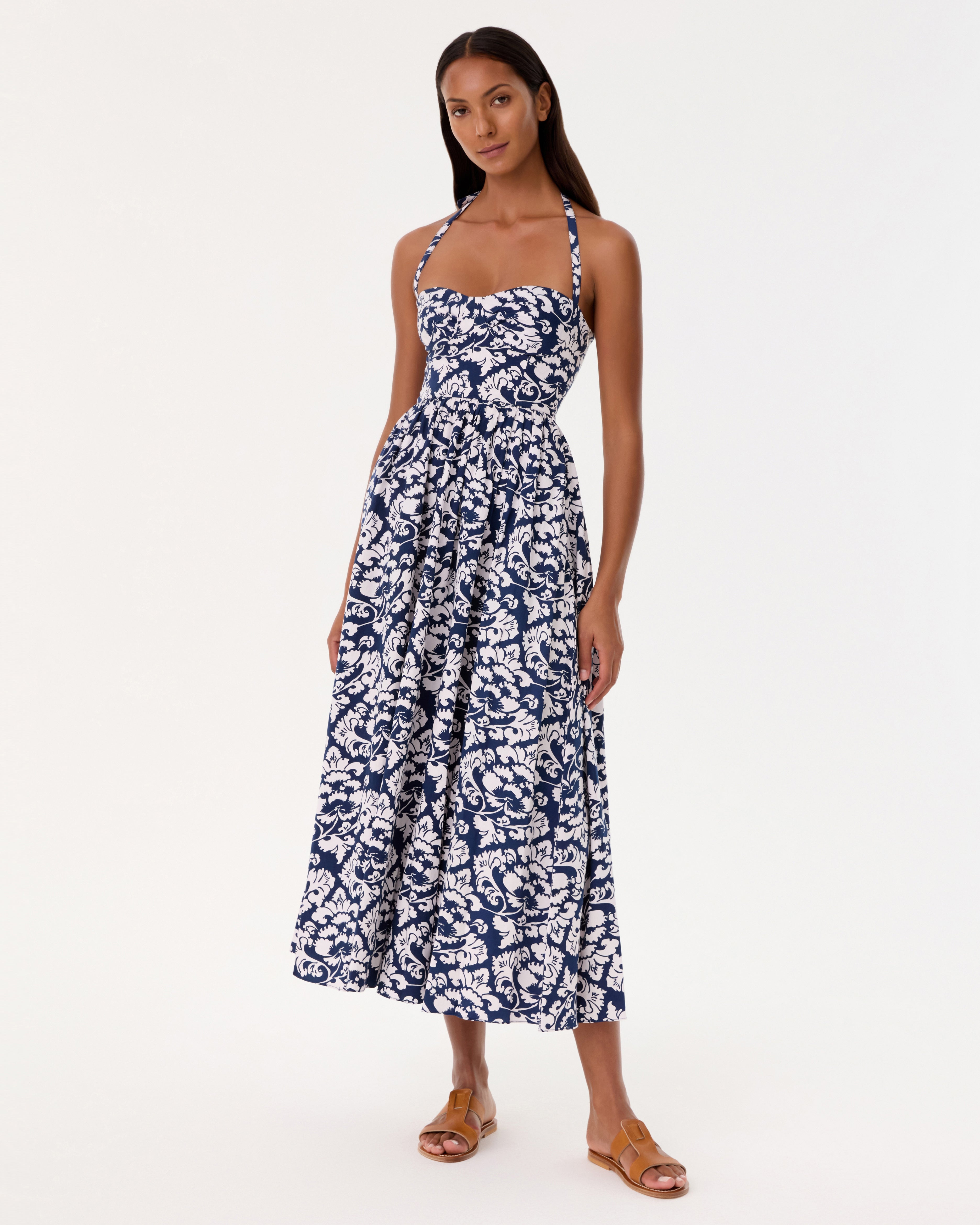 Johanna Dress in Lotus Flower Print