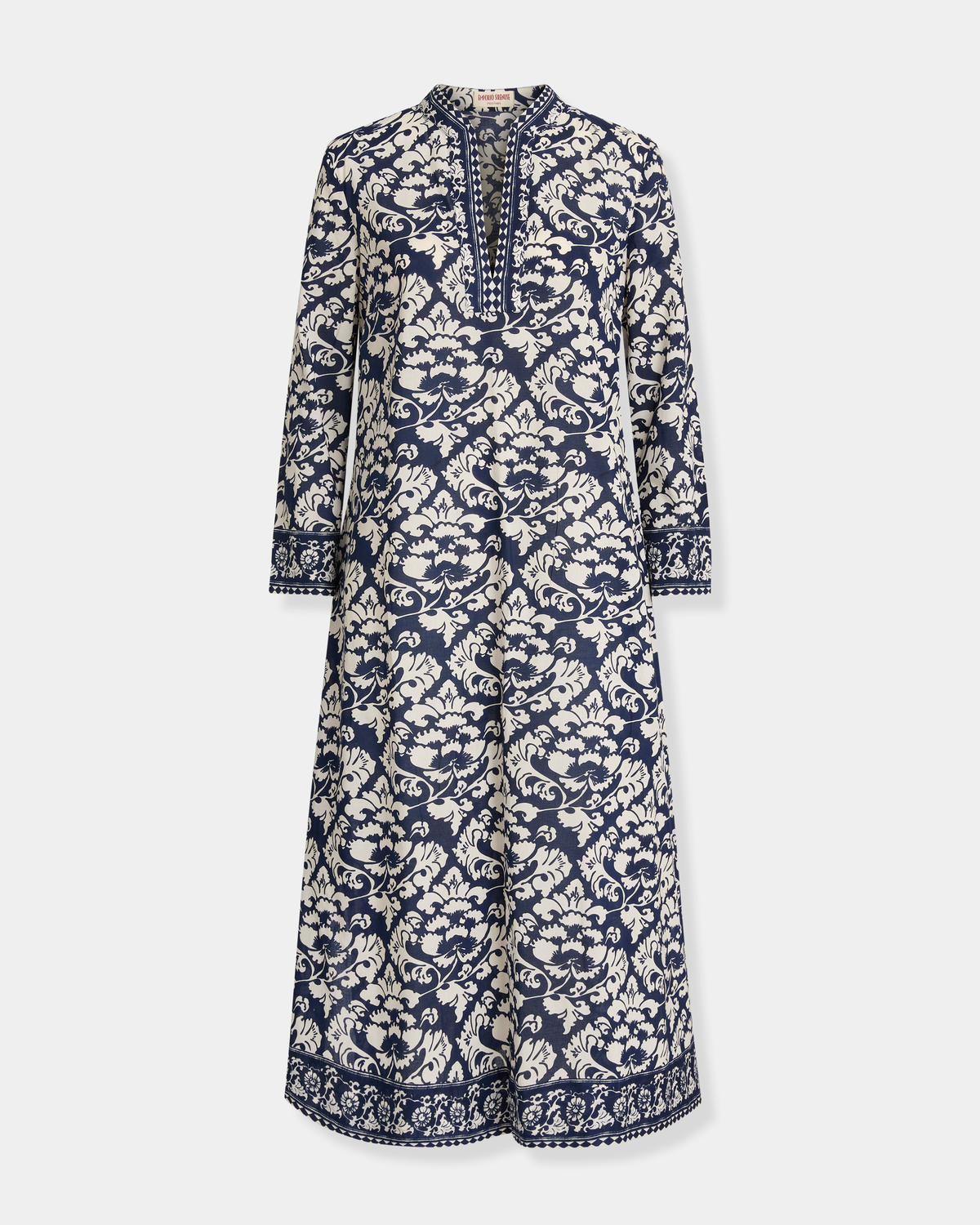 Giada Caftan in Lotus Flower Print