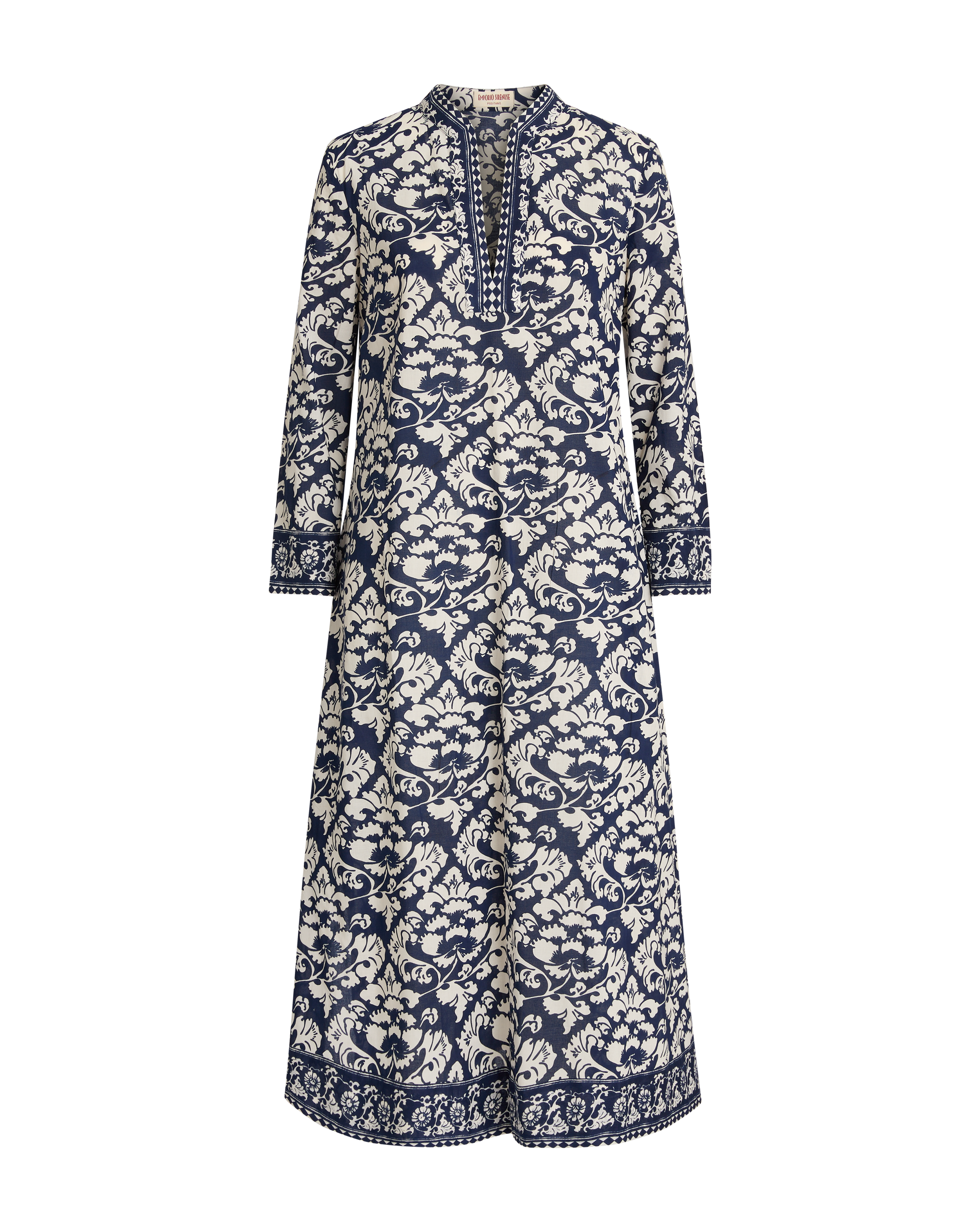 Giada Caftan in Lotus Flower Print