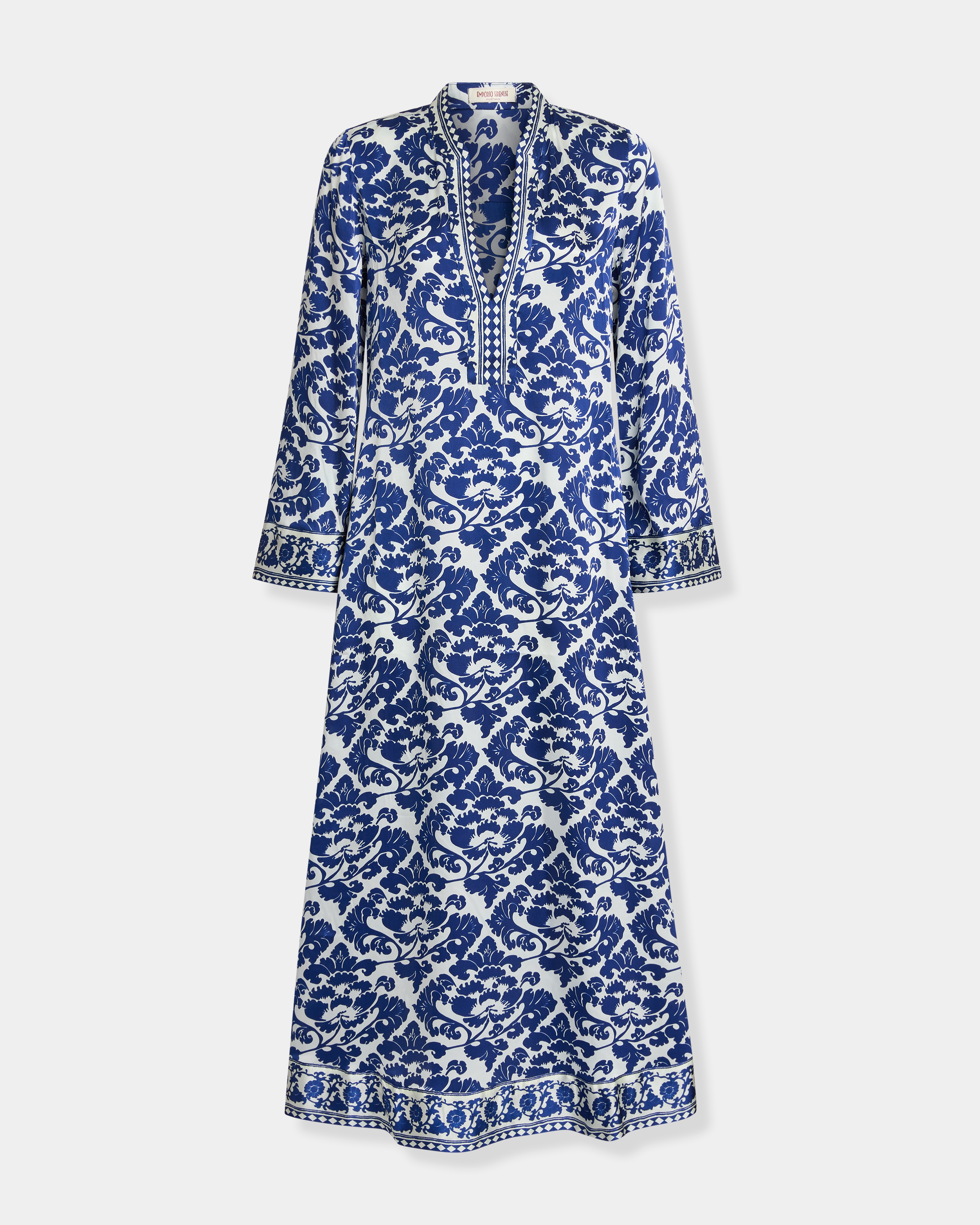 Jenna Caftan in Lotus Flower Print