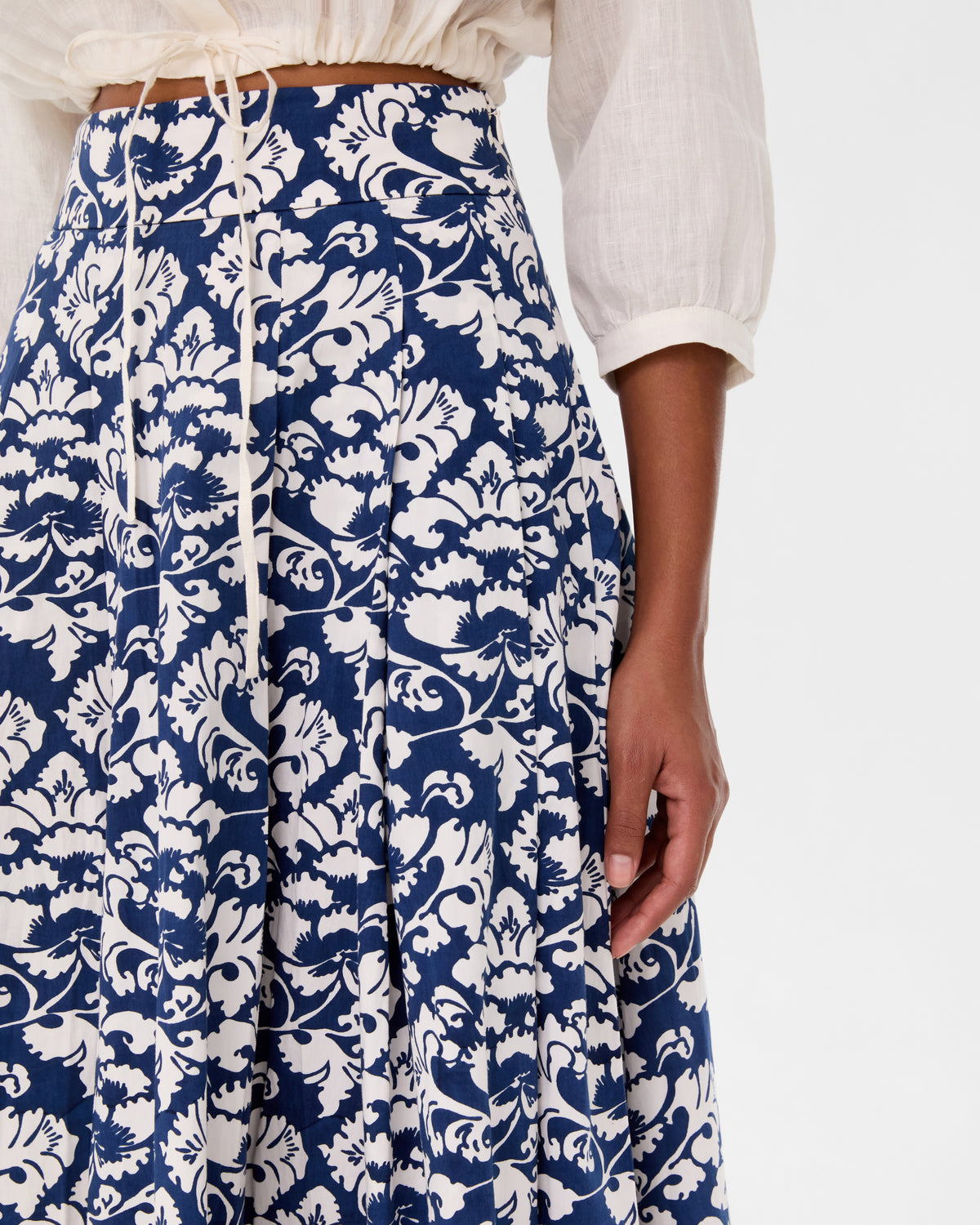 Flaminia Skirt in Lotus Flower Print