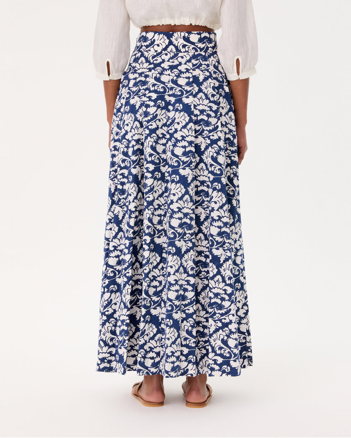 Flaminia Skirt in Lotus Flower Print