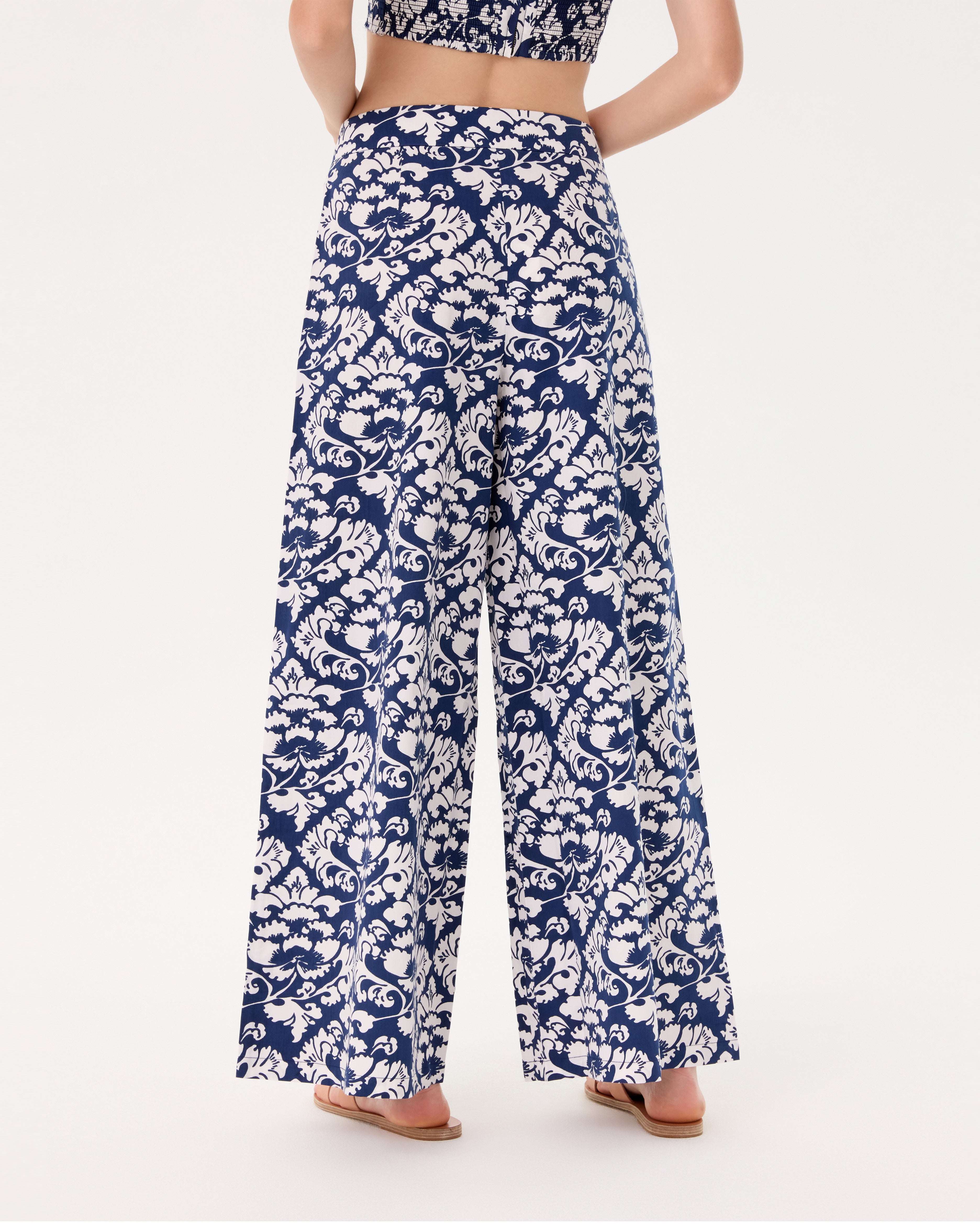 Adele Trousers in Lotus Flower Print