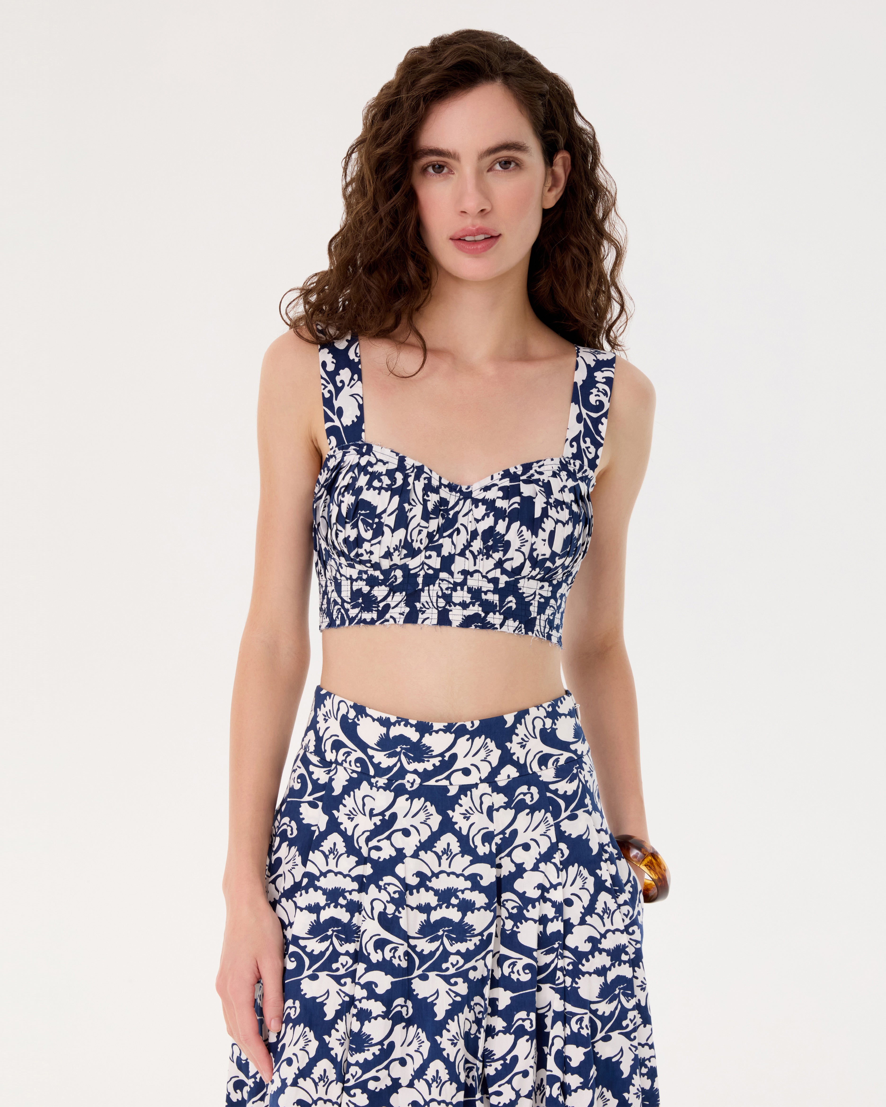 Dalia Top in Lotus Flower Print