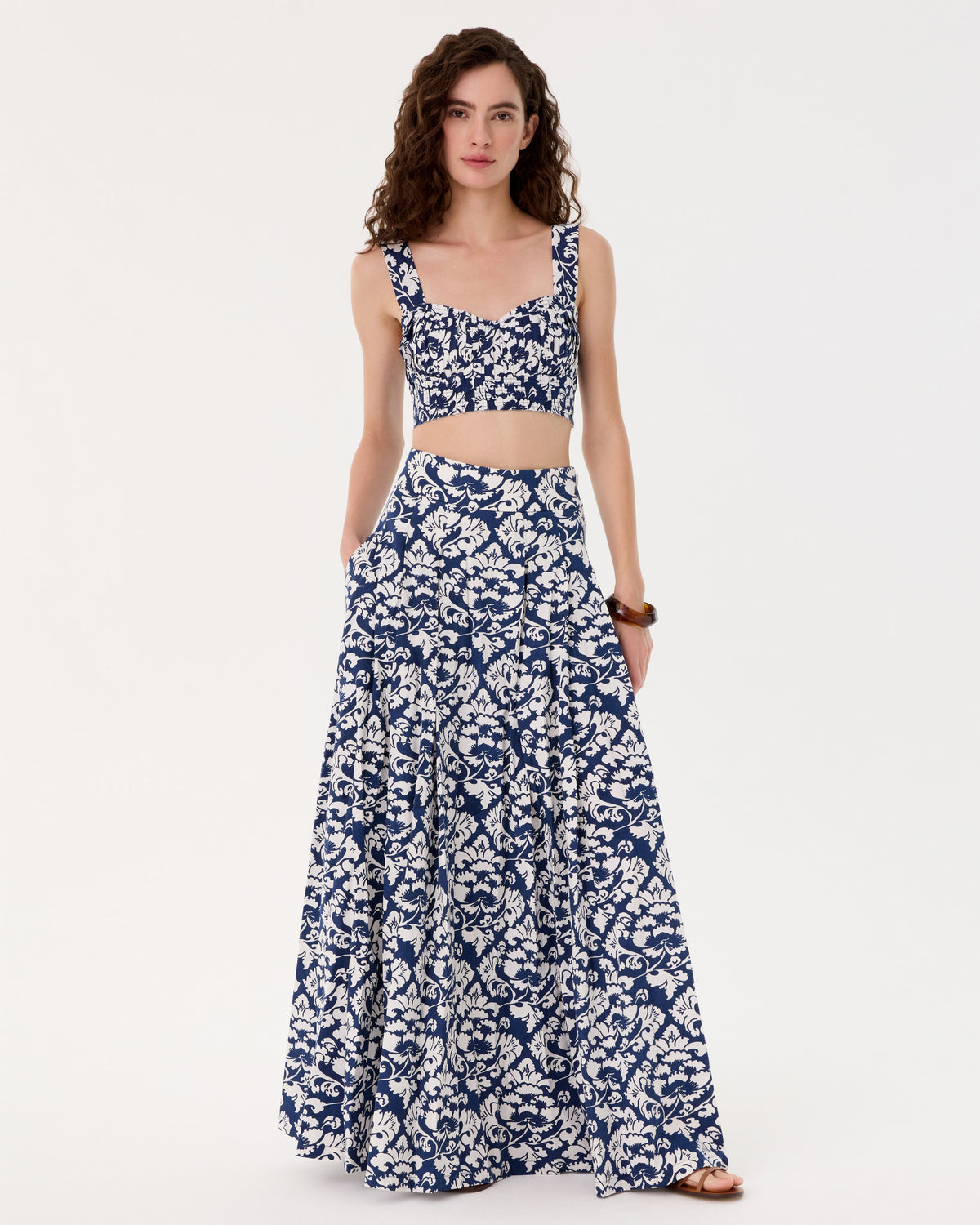 Dalia Top in Lotus Flower Print