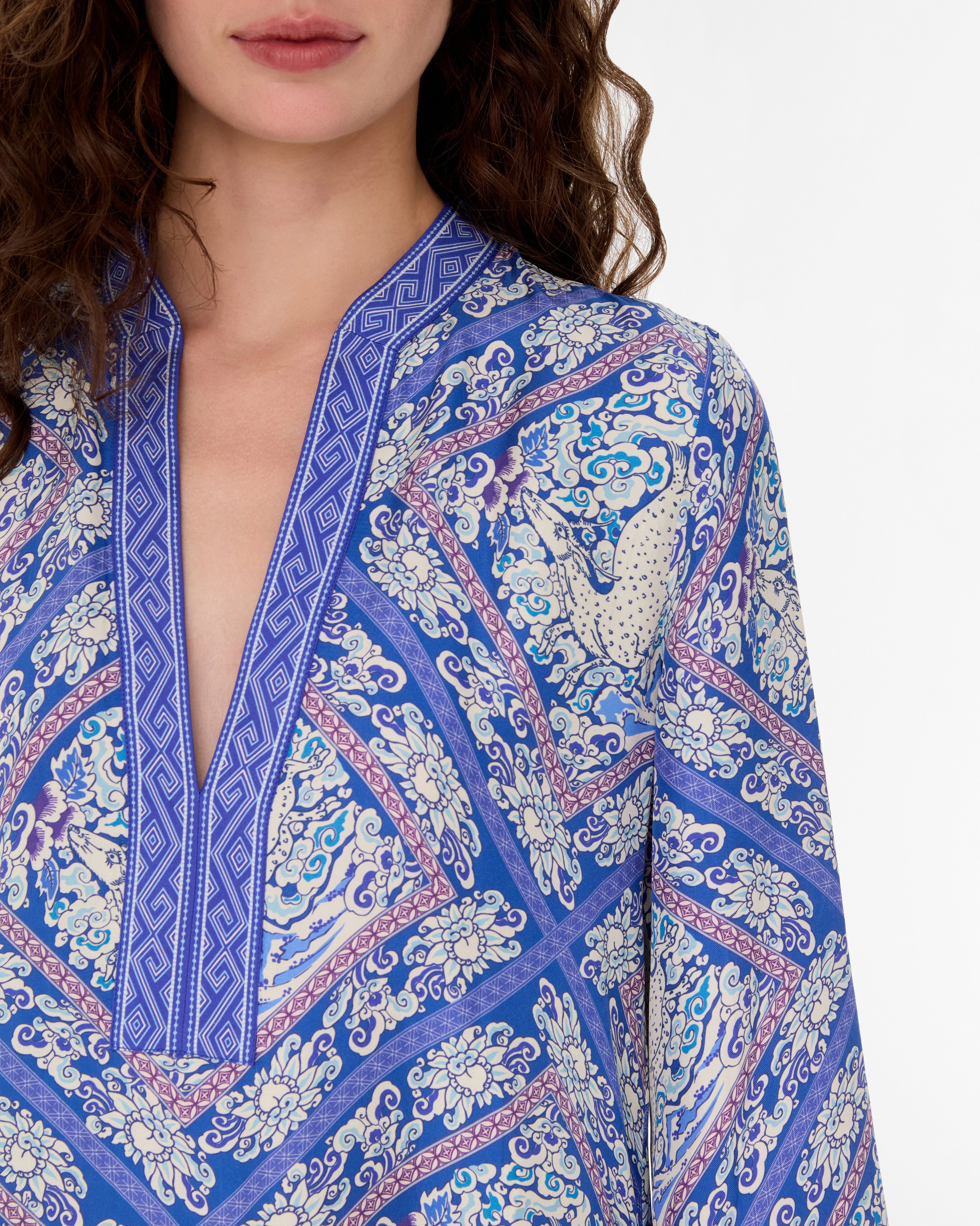 Jenna Caftan in Meadow Print