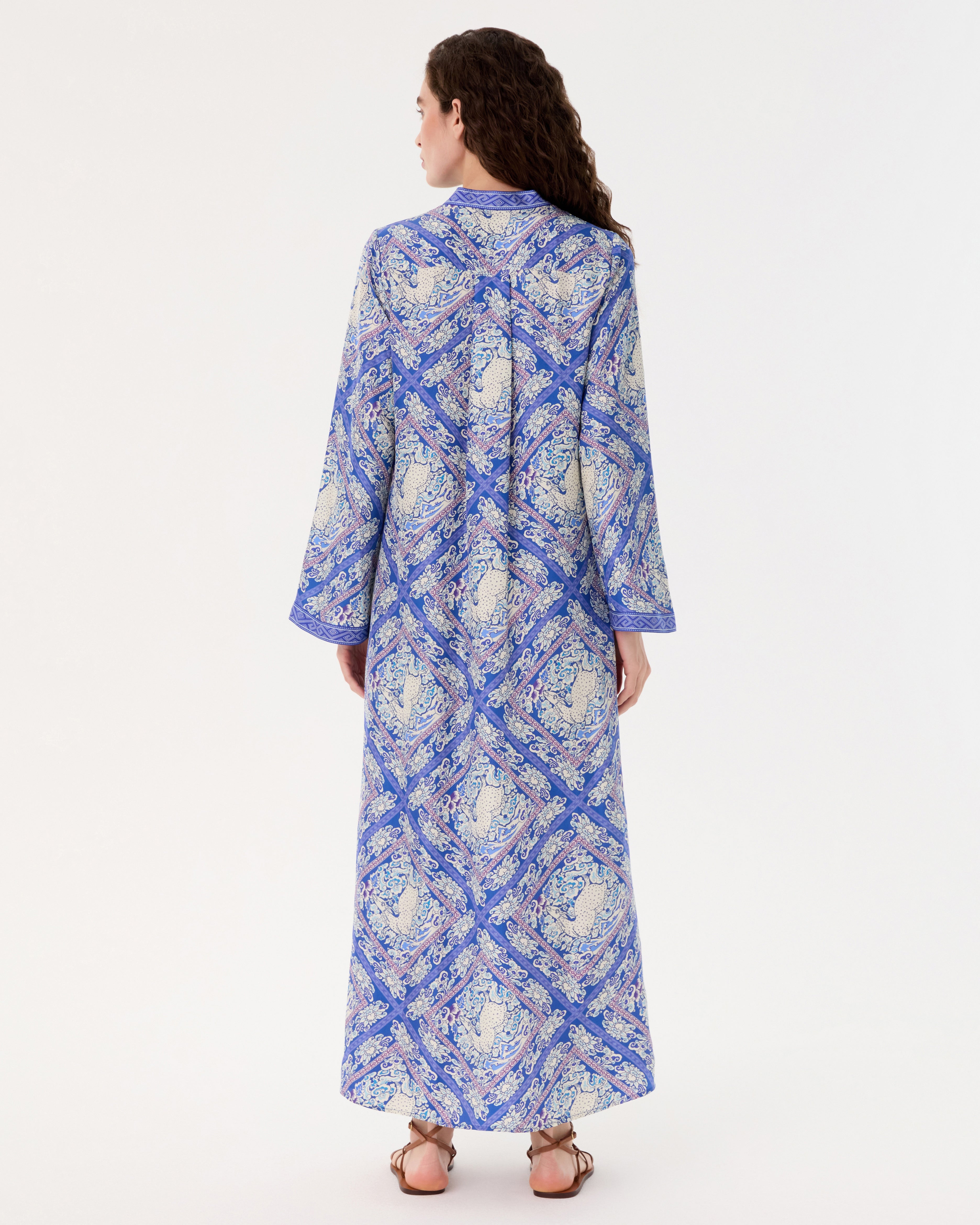 Jenna Caftan in Meadow Print