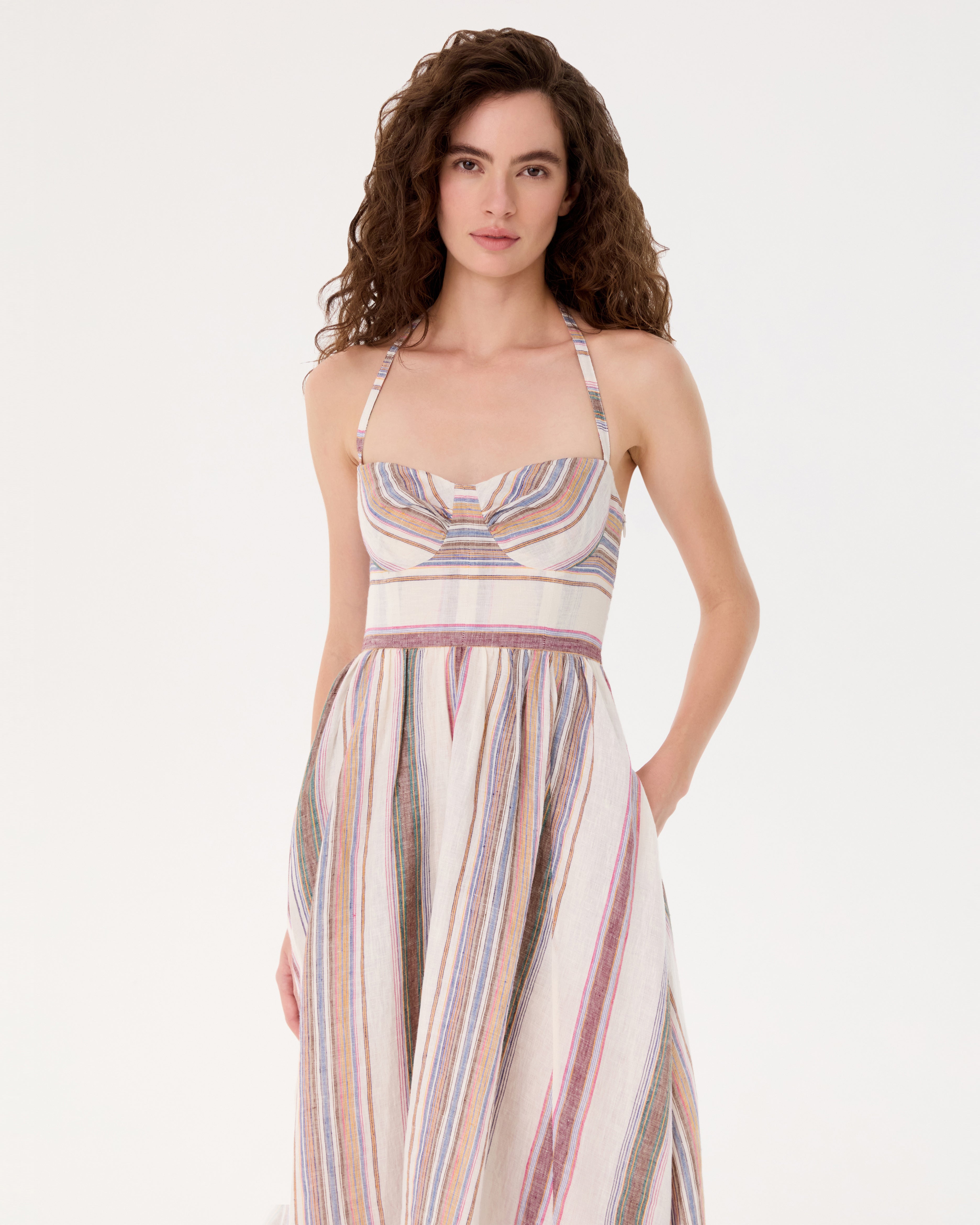 Johanna Dress in Ping Pong Stripes