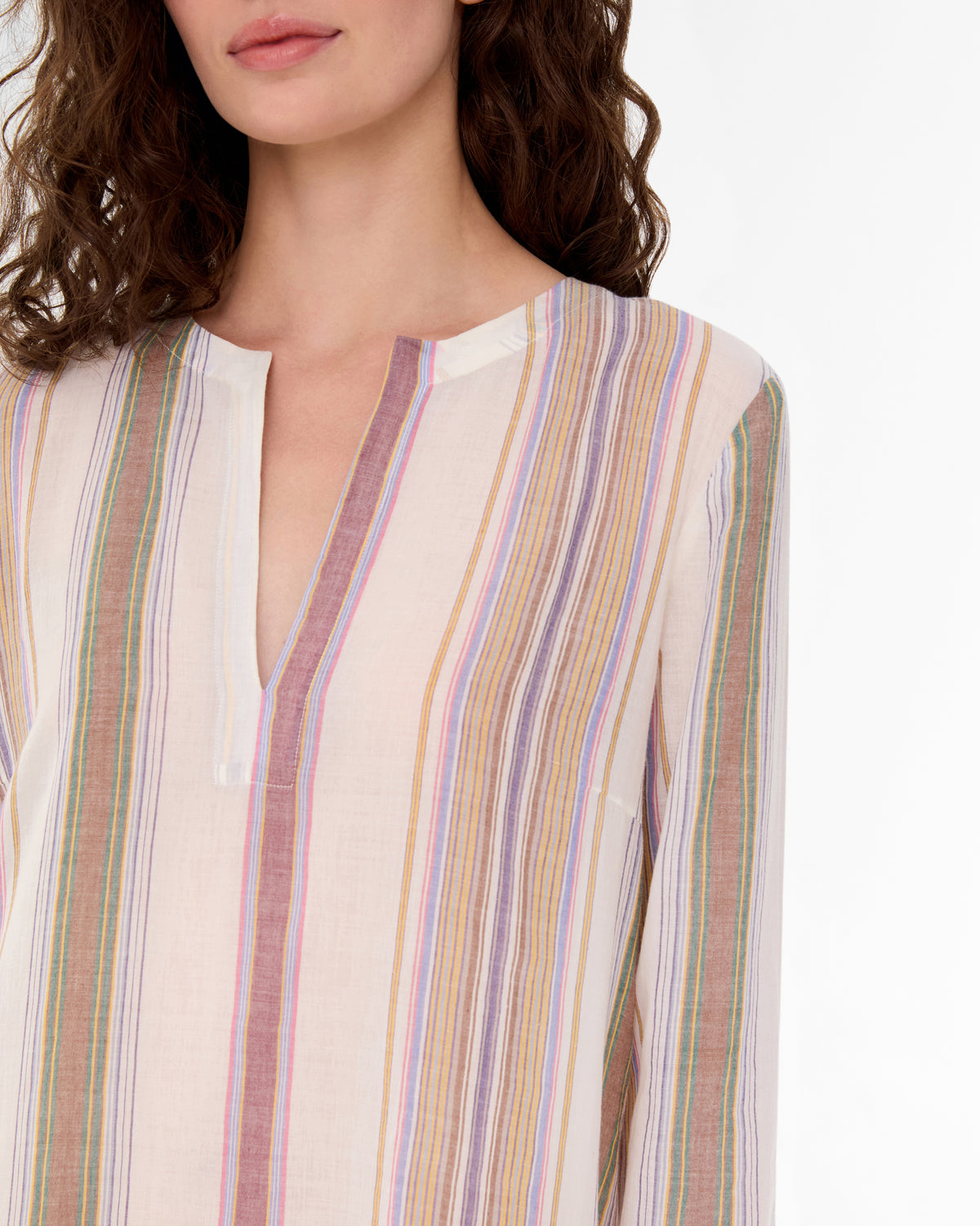 Giada Caftan in Ping Pong Stripes