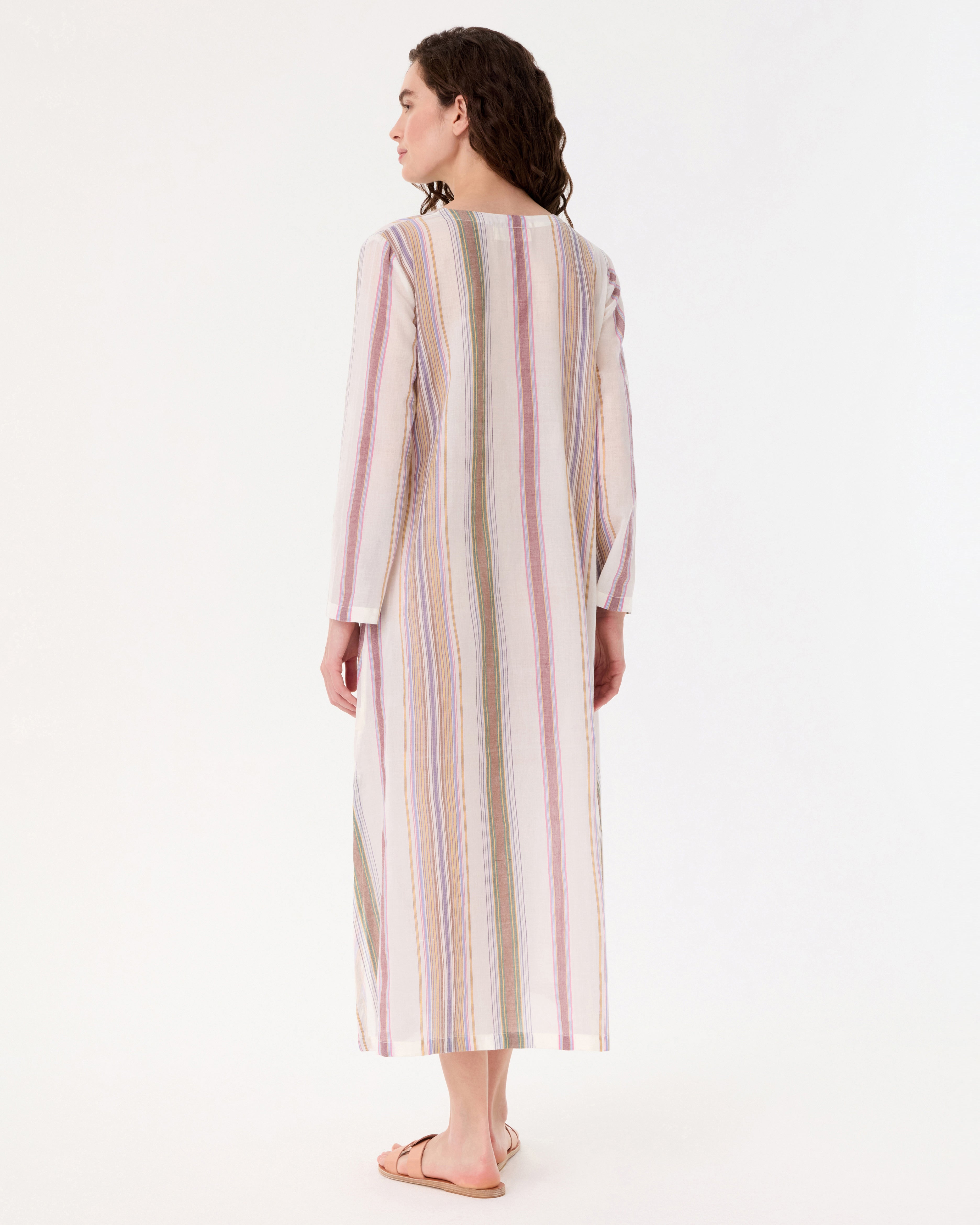 Giada Caftan in Ping Pong Stripes