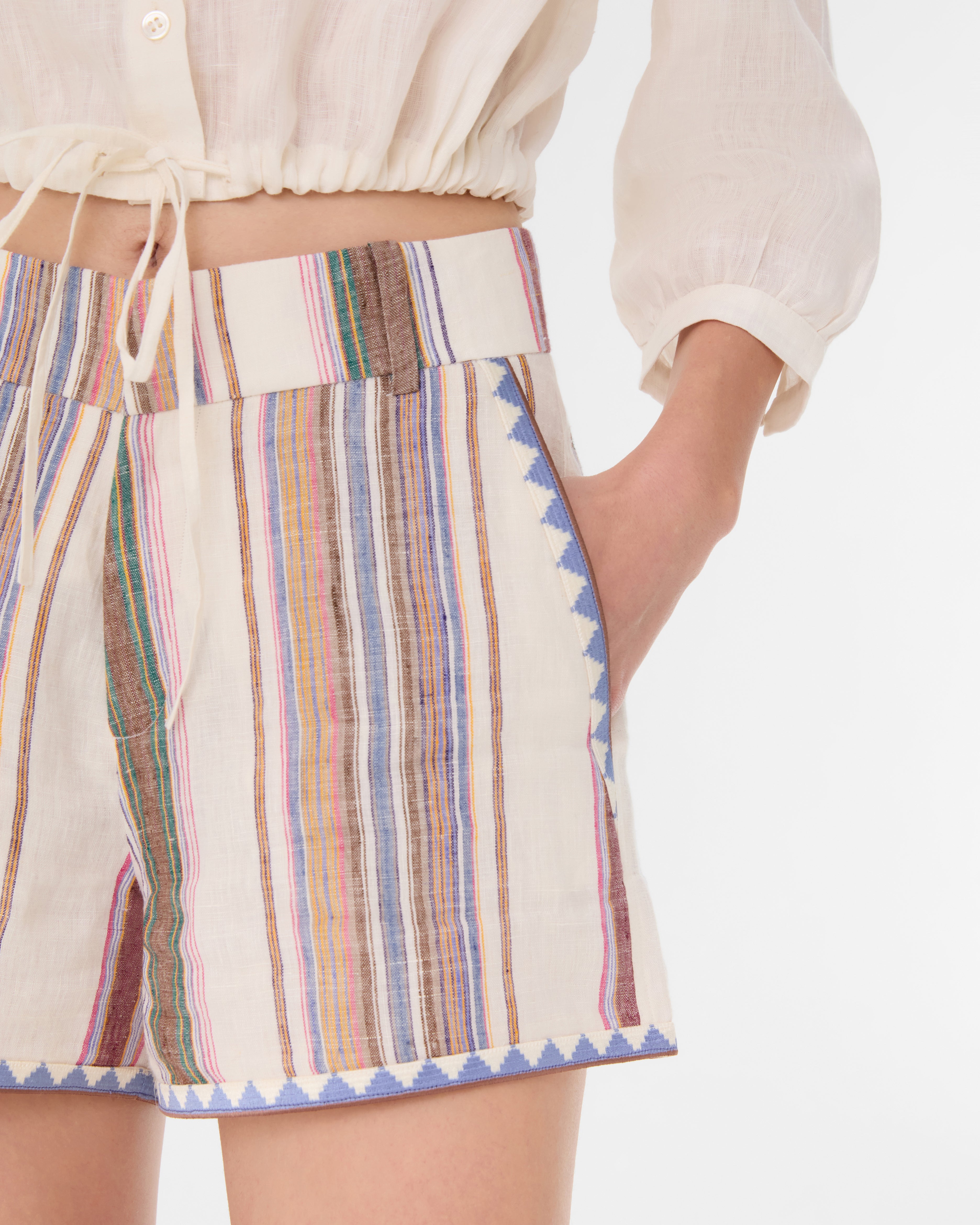 Shorts in Ping Pong Stripes