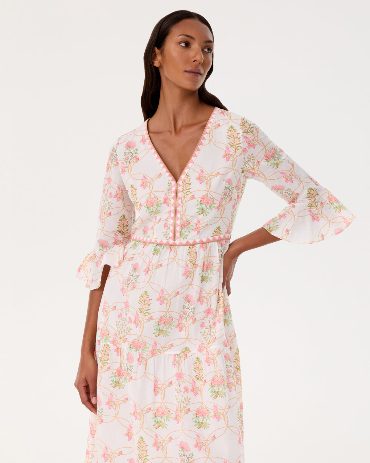 Bella Dress in Rose Garden Print