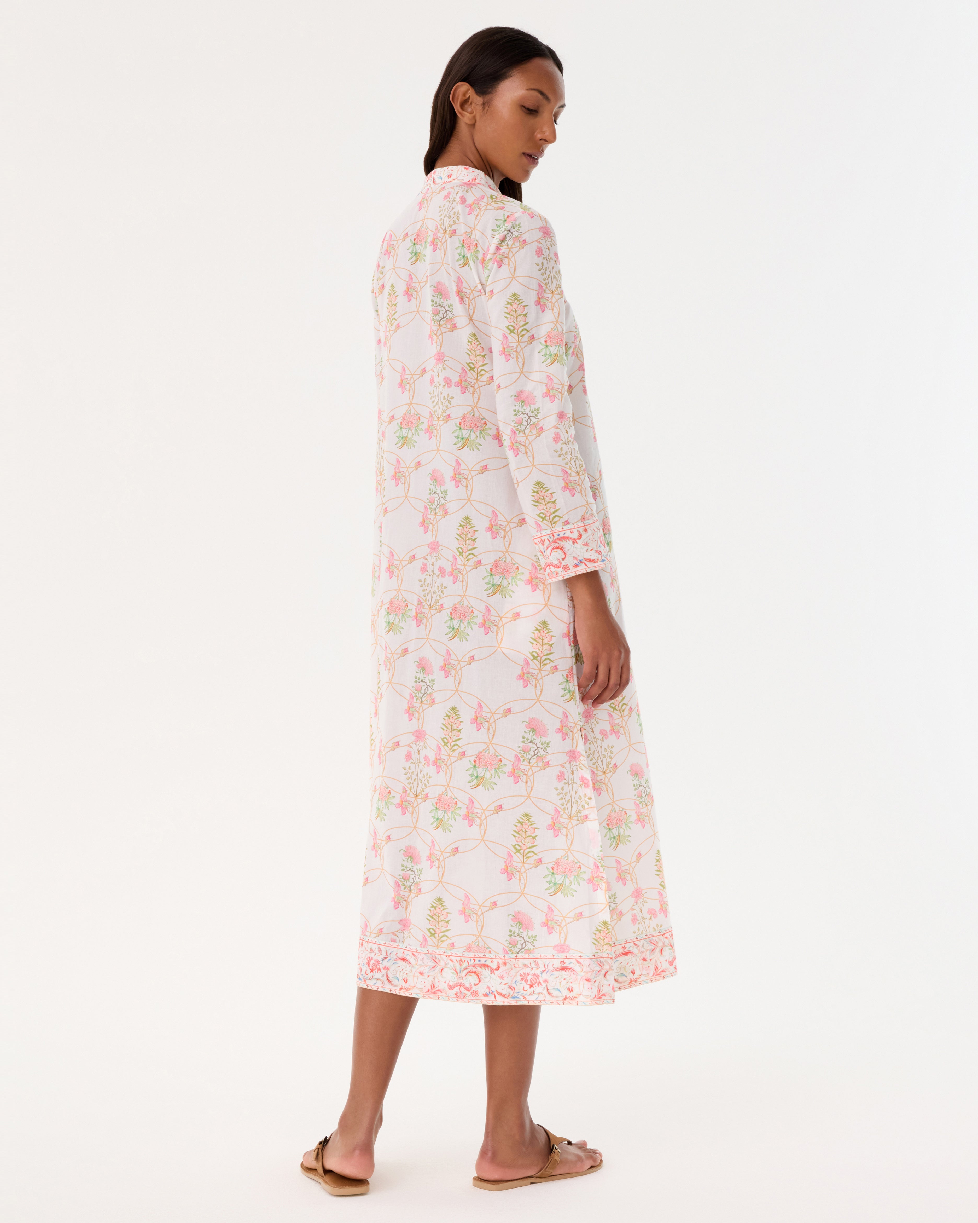 Giada Caftan in Rose Garden Print