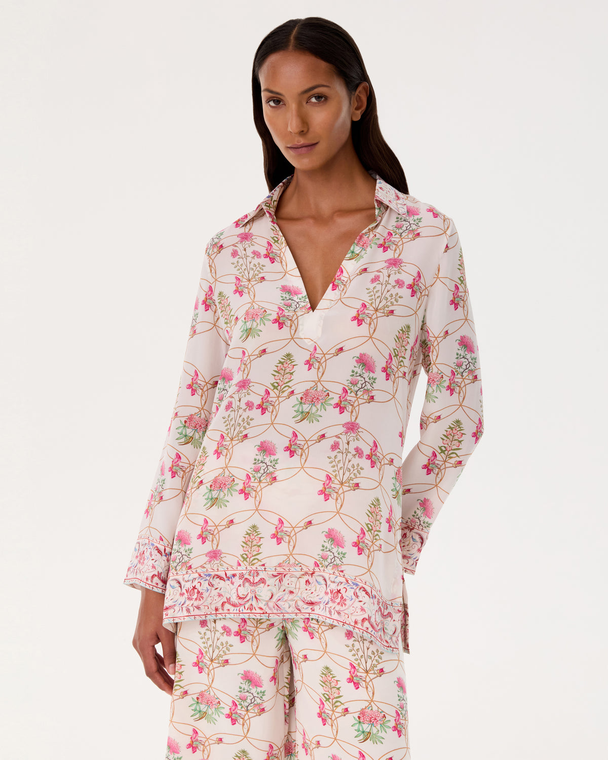 Jia Tunic in Rose Garden Print
