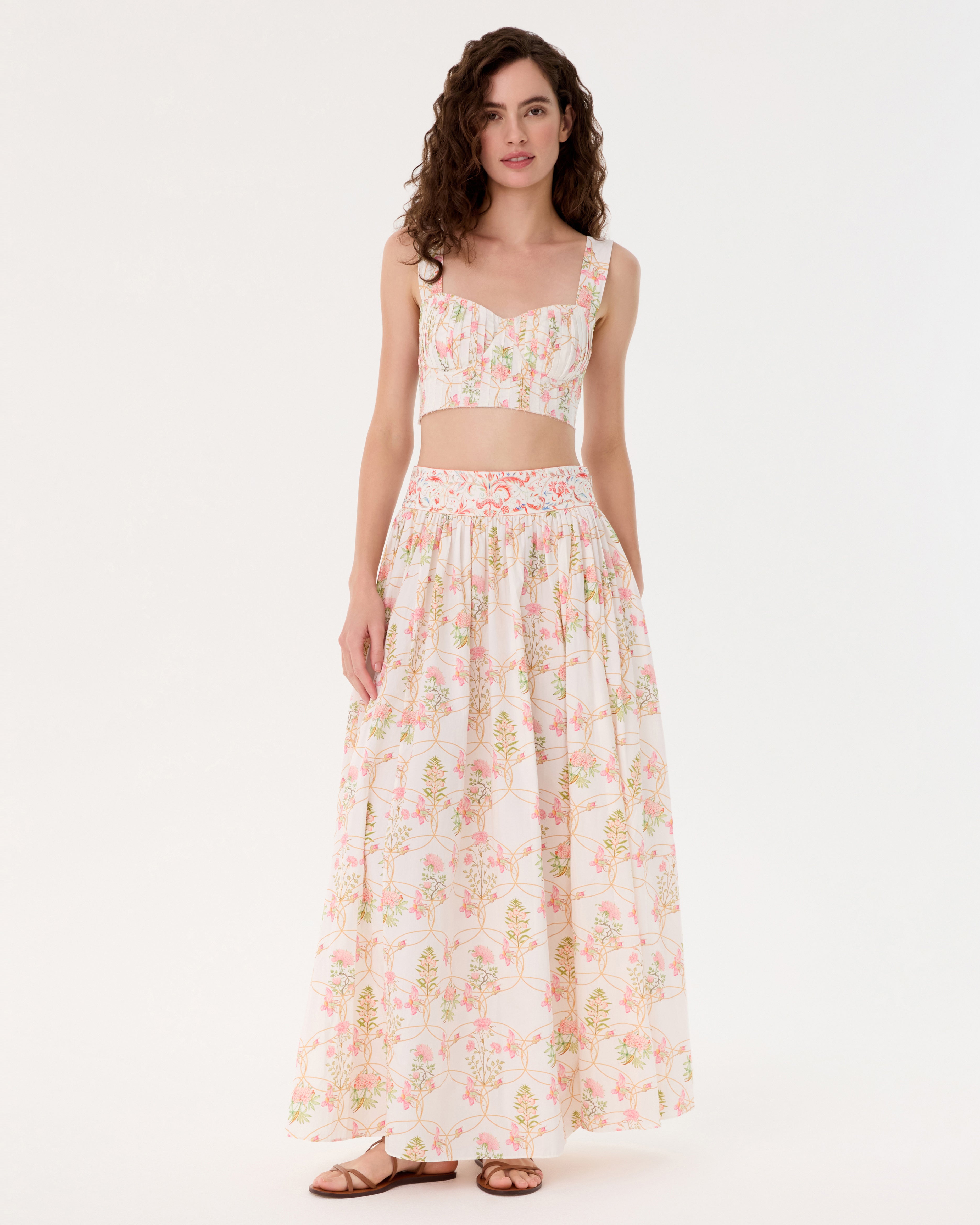 Ombretta Skirt in Rose Garden Print