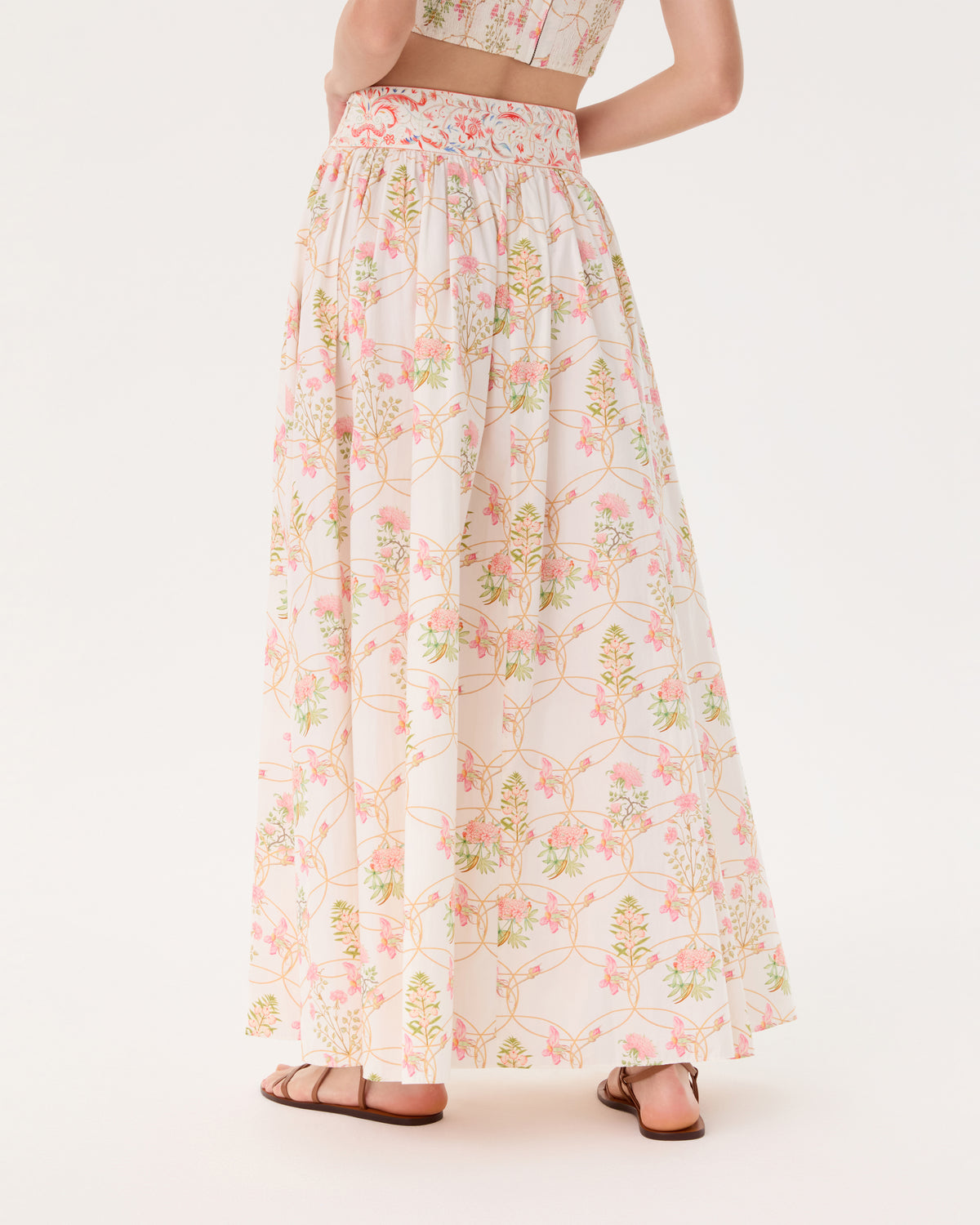 Ombretta Skirt in Rose Garden Print