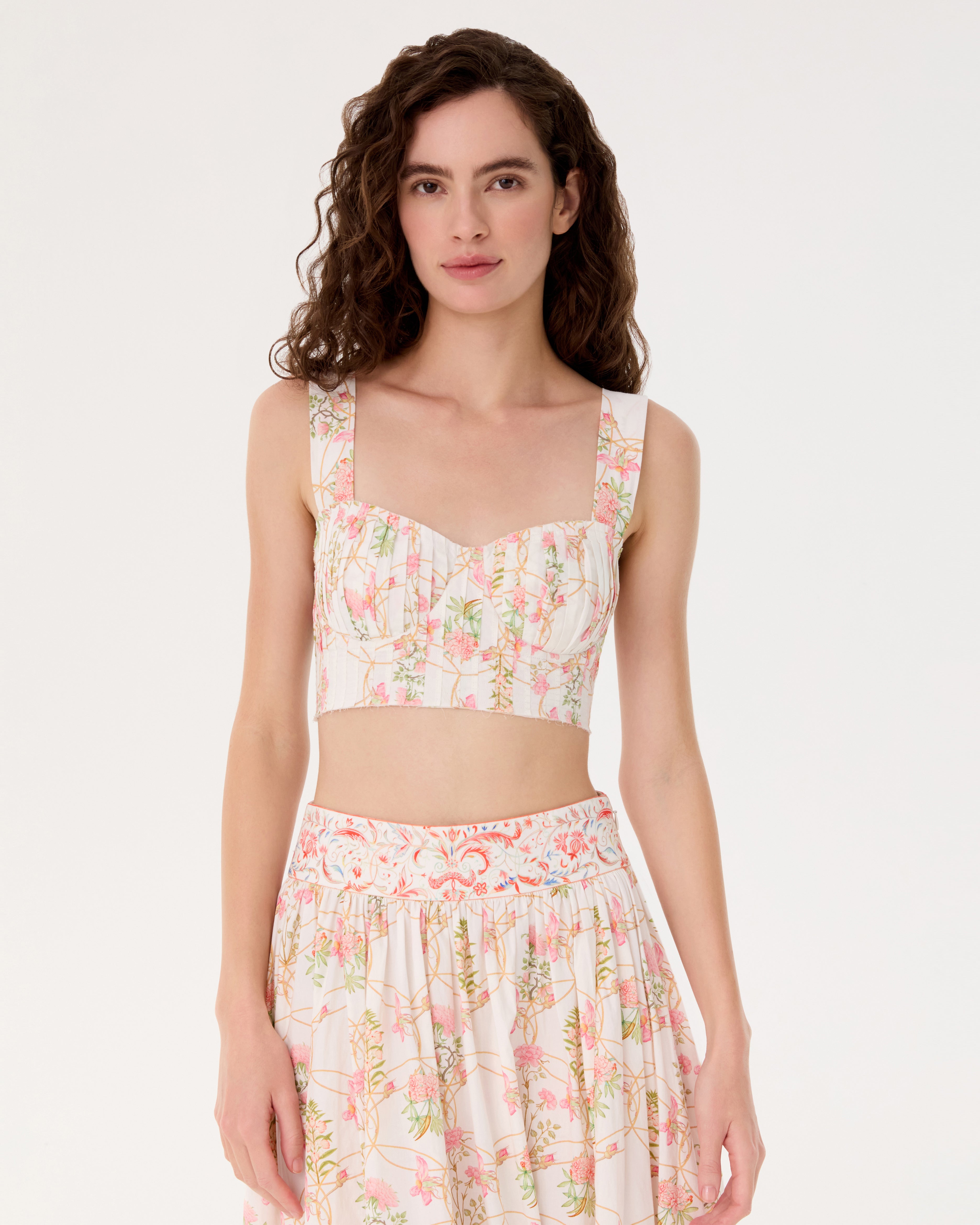 Dalia Top in Rose Garden Print