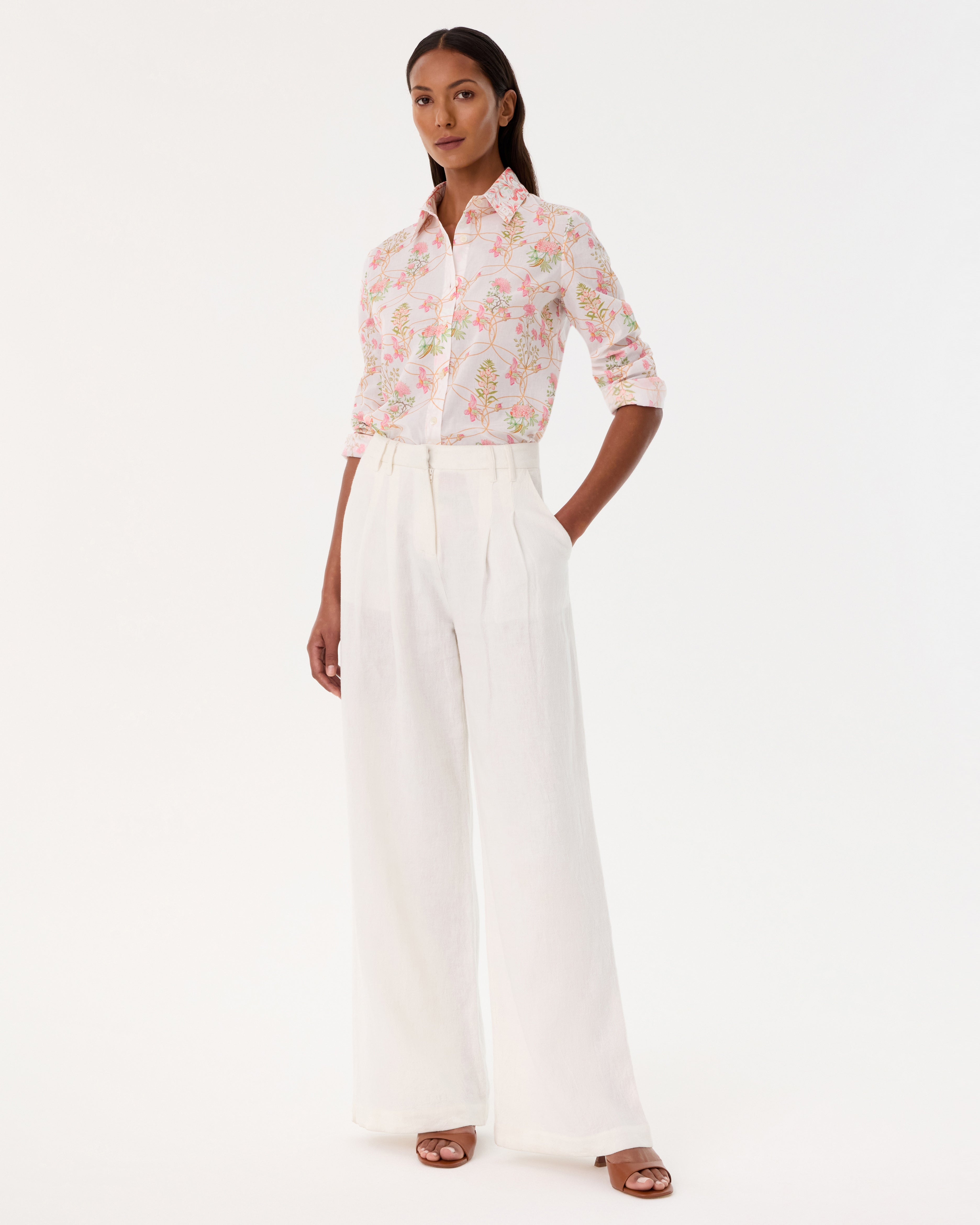 Patricia Shirt in Rose Garden Print