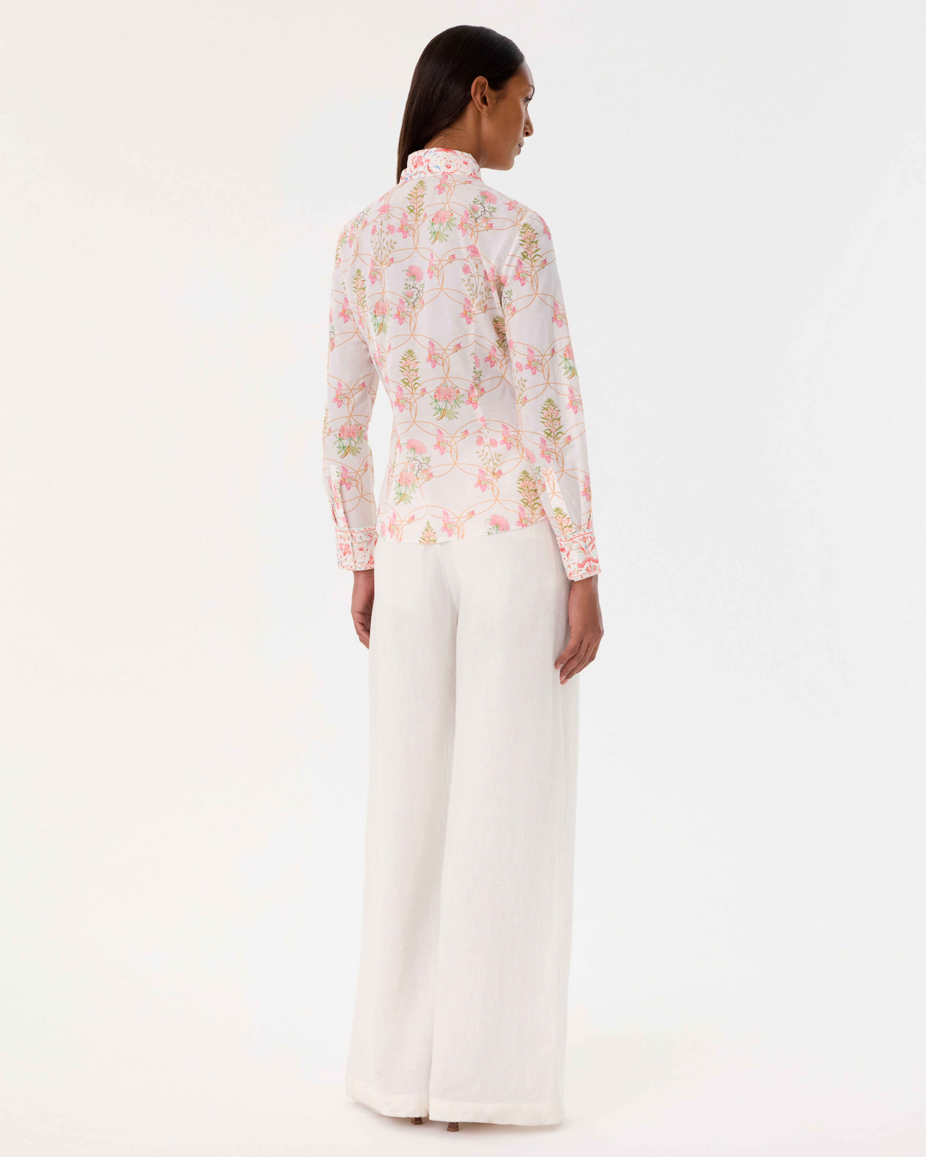 Patricia Shirt in Rose Garden Print